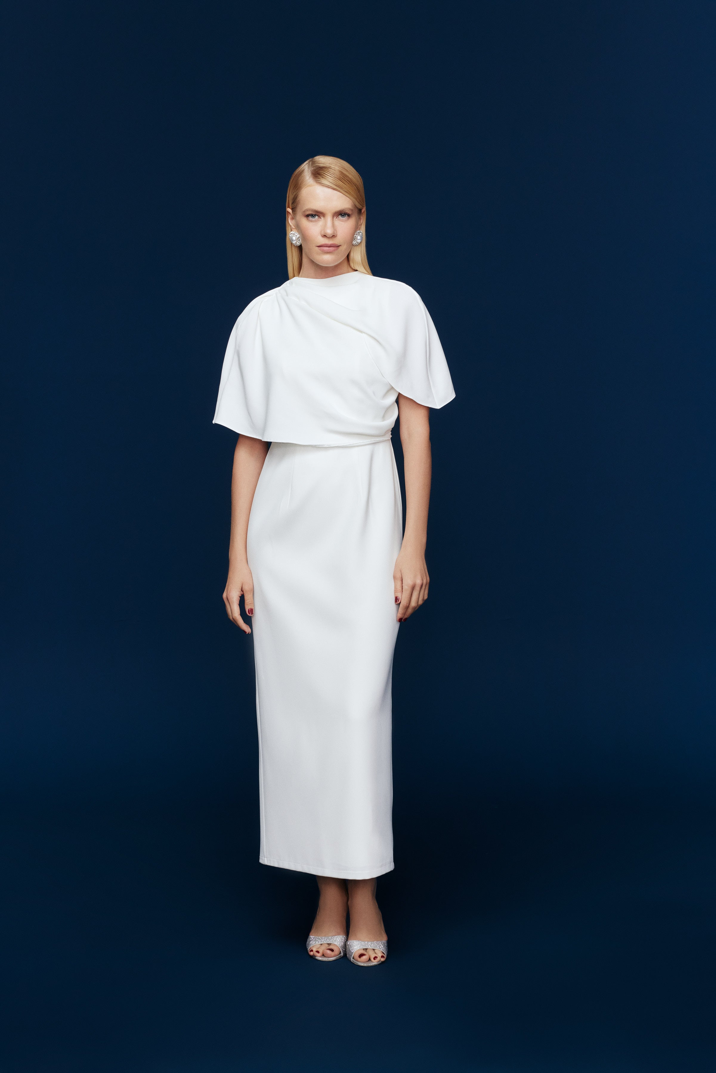 CHARLOTTE DRESS WITH COVER DETAIL | RED