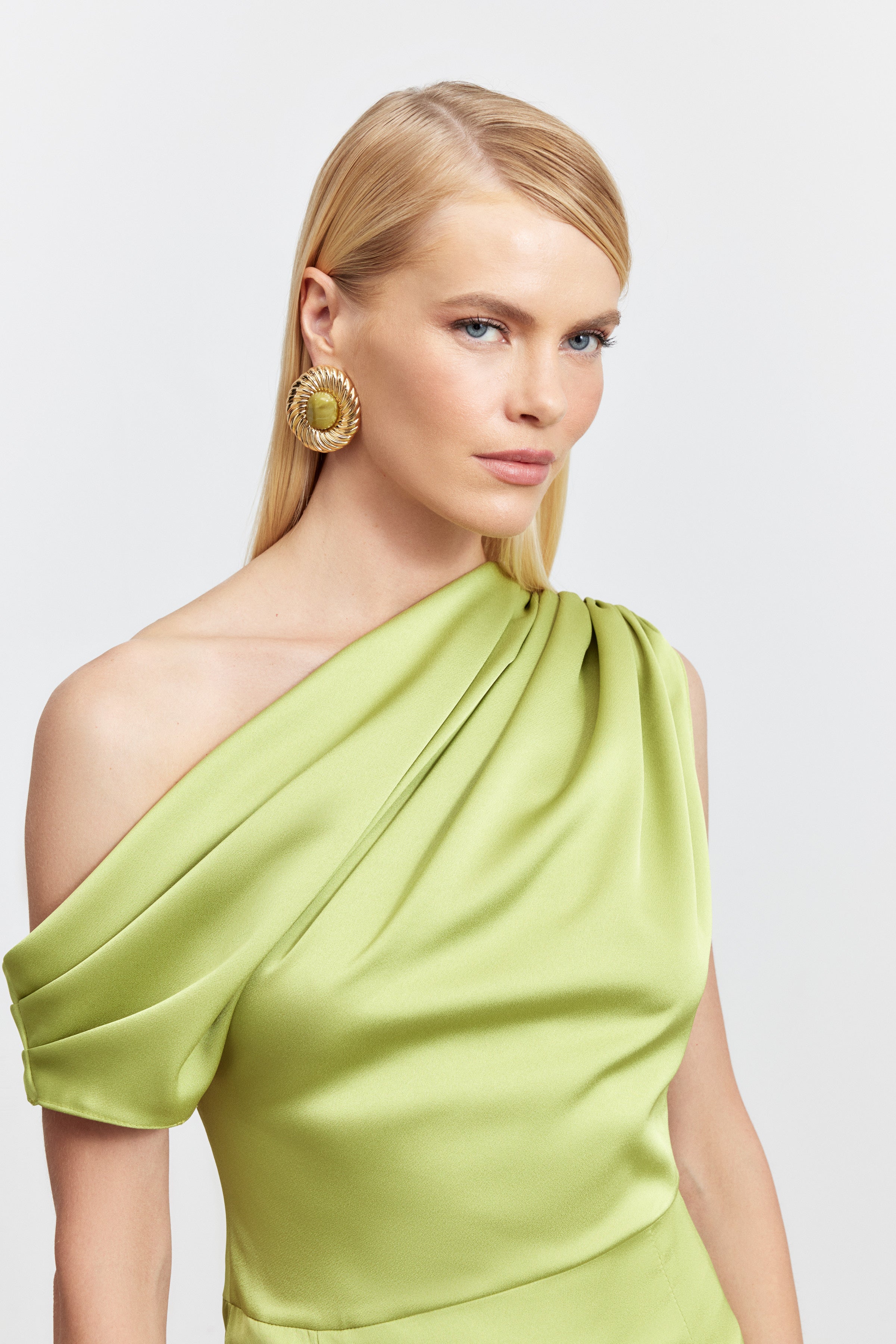 ALEXANDRA DRAPED MINI SATIN DRESS | BURGUNDY