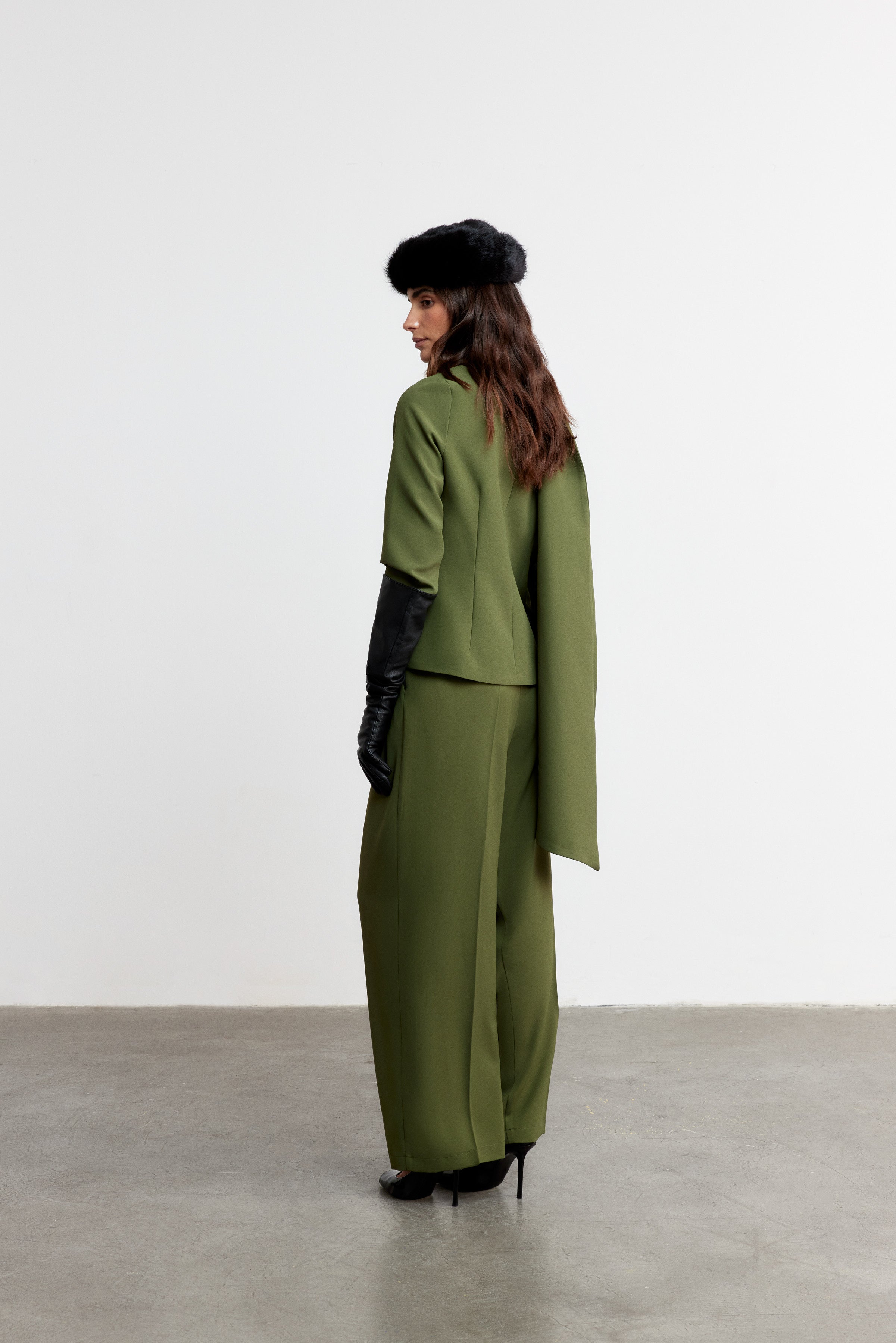 JONES PİLELİ FLOW WIDE-LEG PANTOLON | HAKİ