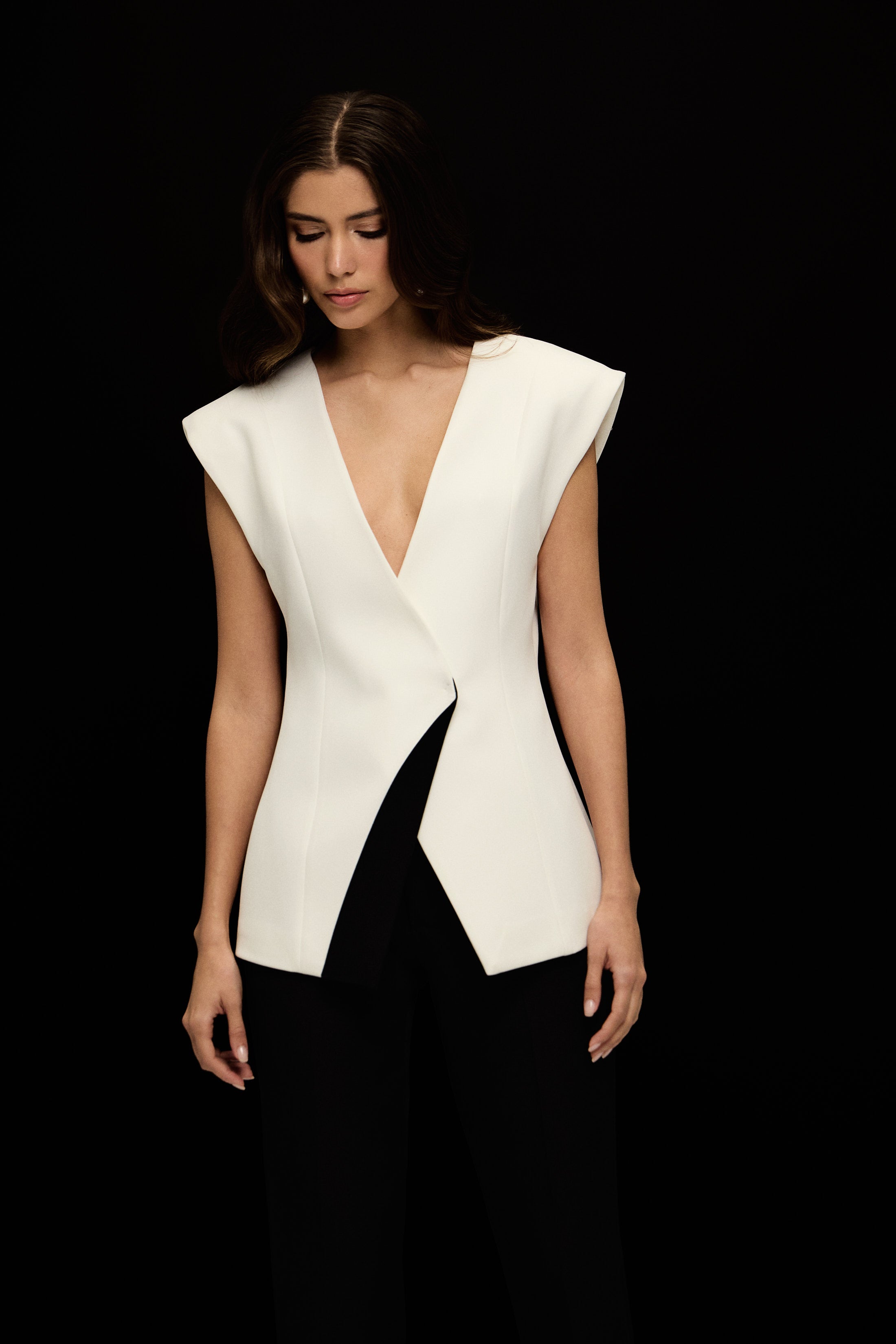 BLOK RENKLİ KRUVAZE YELEK