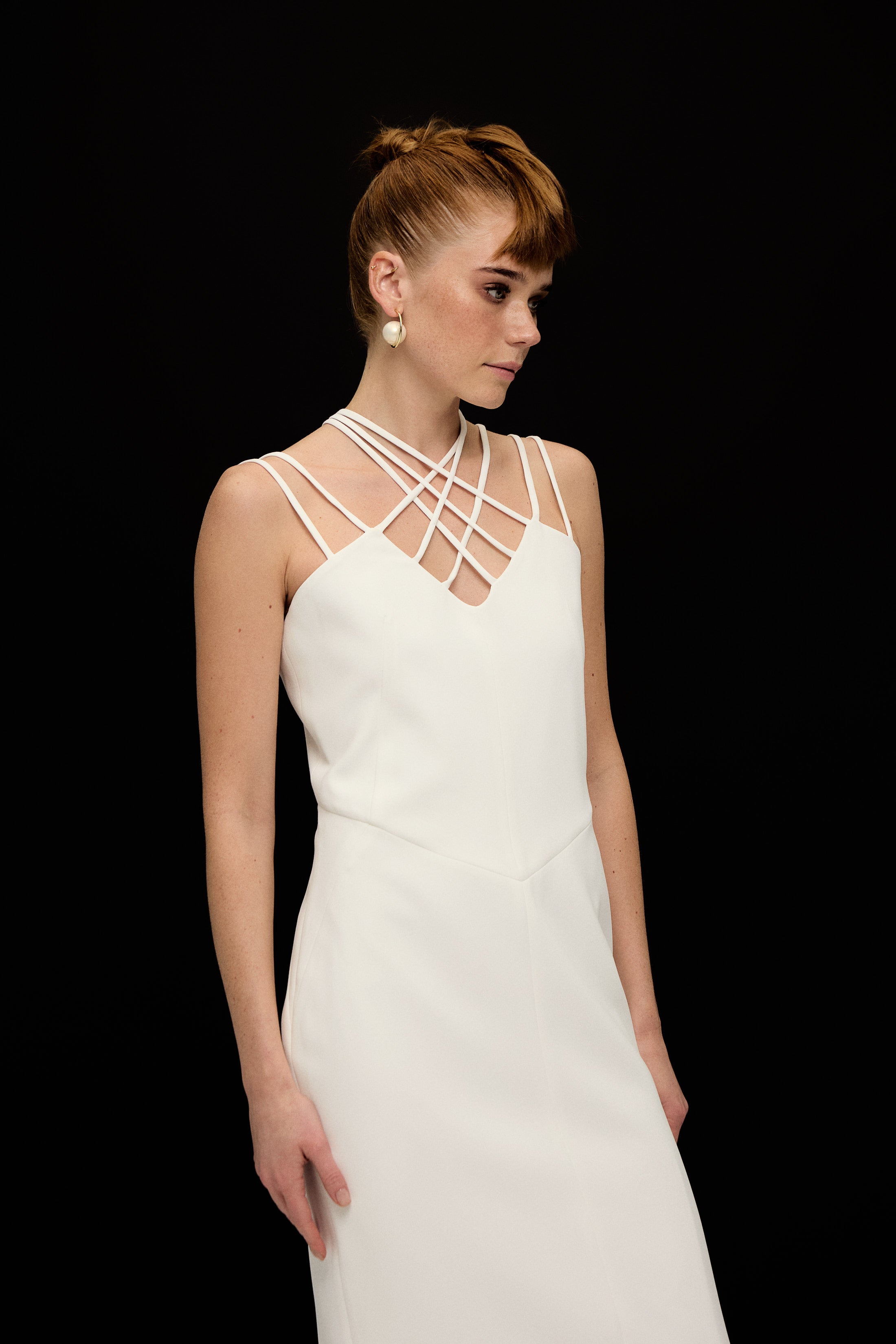 LEON BİYE DETAYLI MİDİ ELBİSE