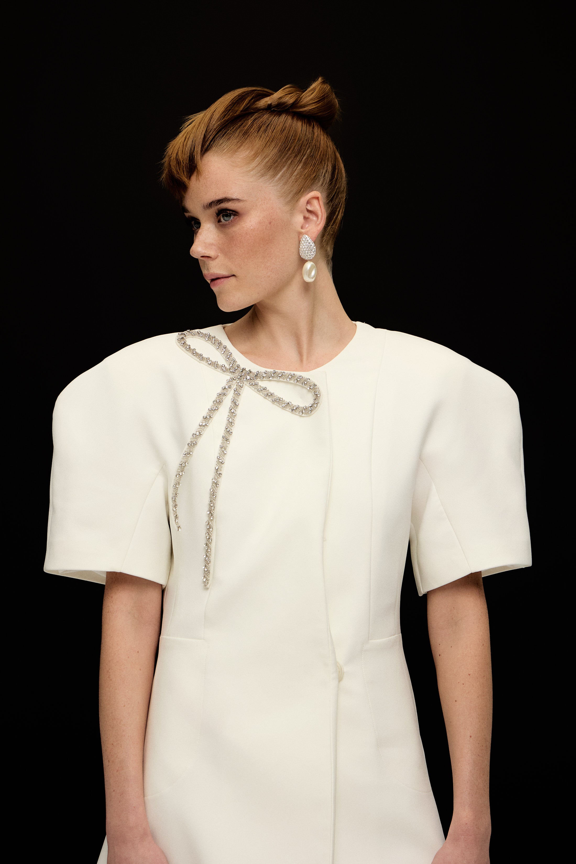 LISBON FİYONKLU BALON KOL ELBİSE