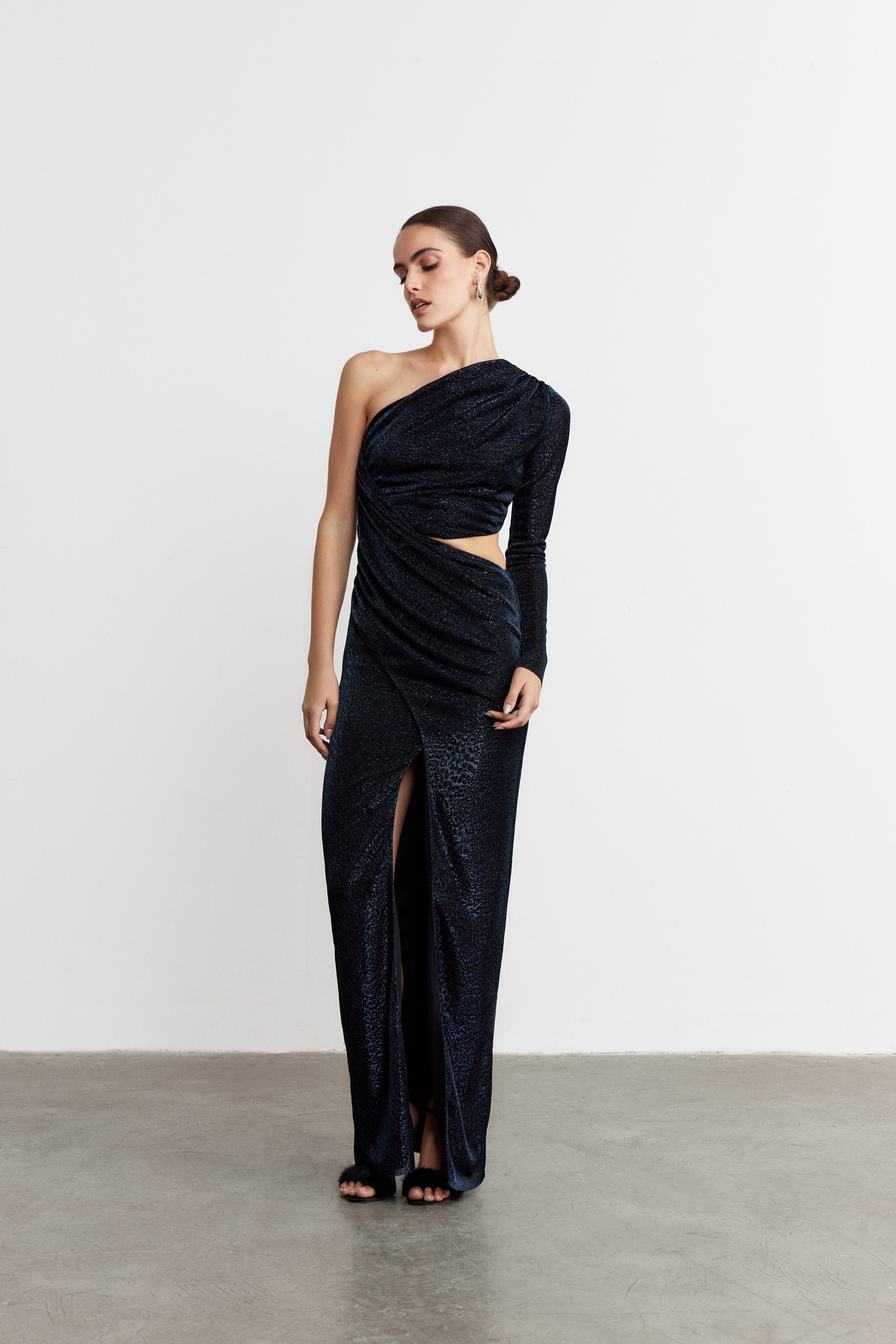 MONIQUE ANIMAL PRINT CUT-OUT ELBİSE | LACİ-SİYAH