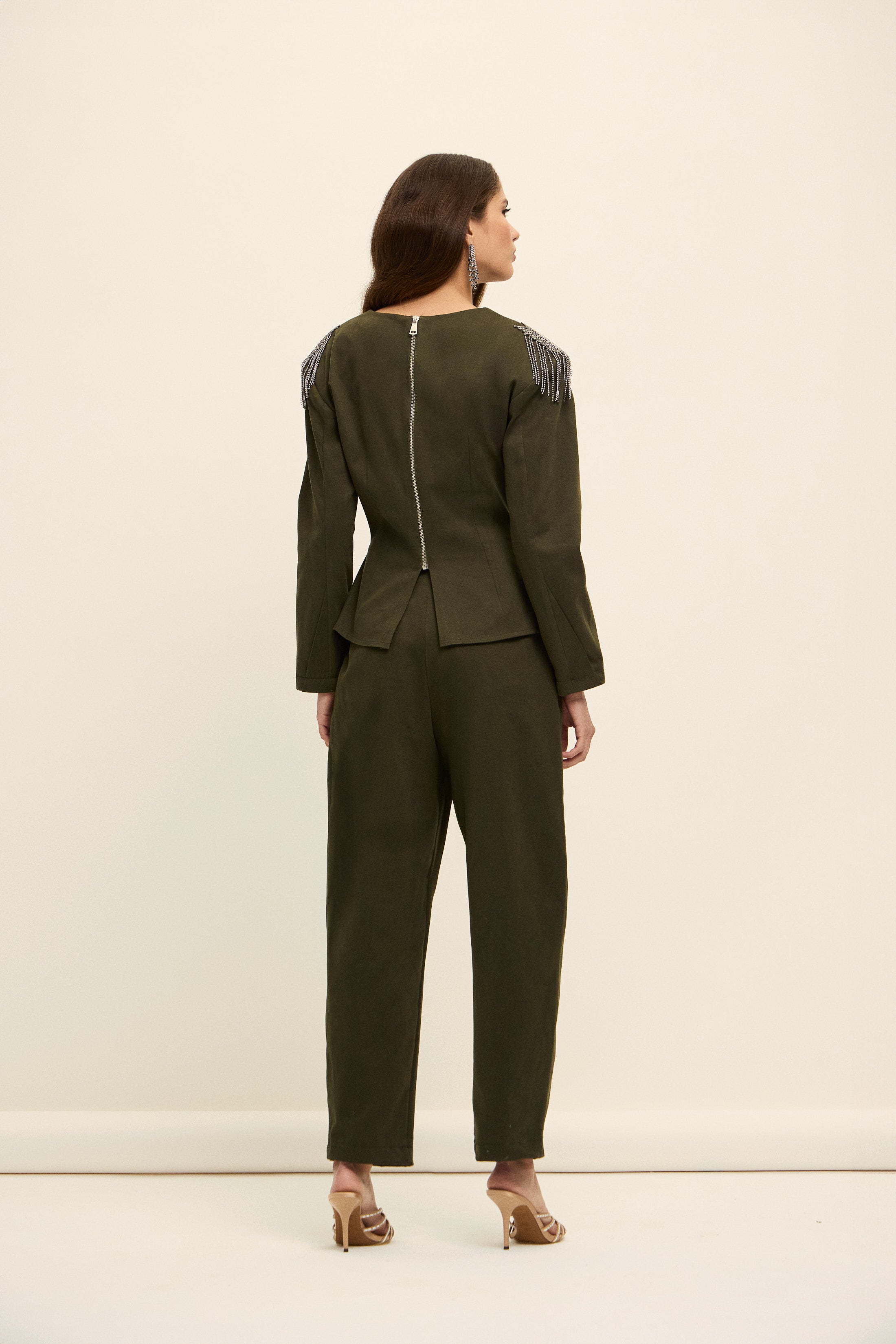 OSAKA APOLETLİ GABARDİN TOP | HAKİ