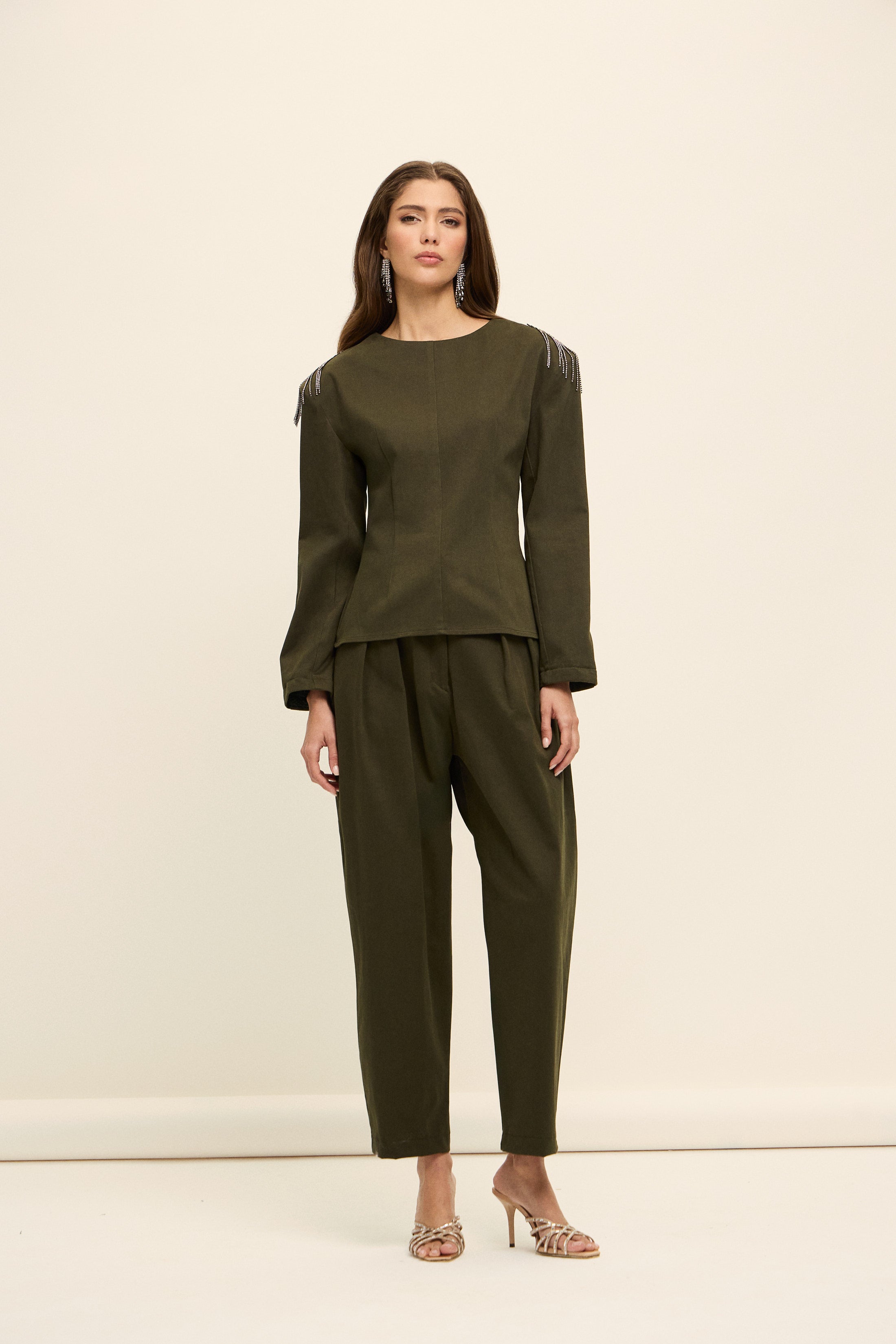 OSAKA APOLETLİ GABARDİN TOP | HAKİ