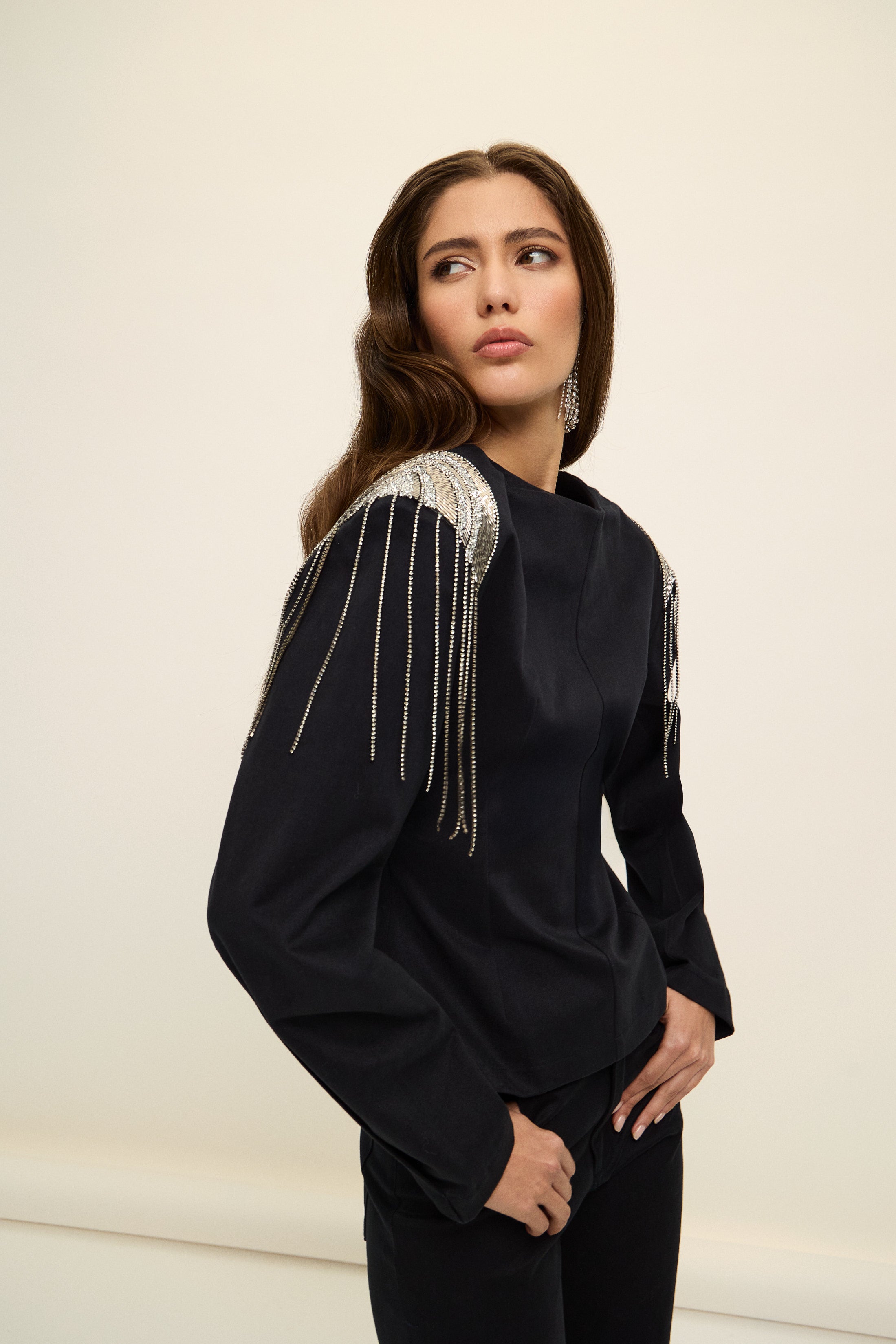 OSAKA APOLETLİ GABARDİN TOP | KOYU LACİ