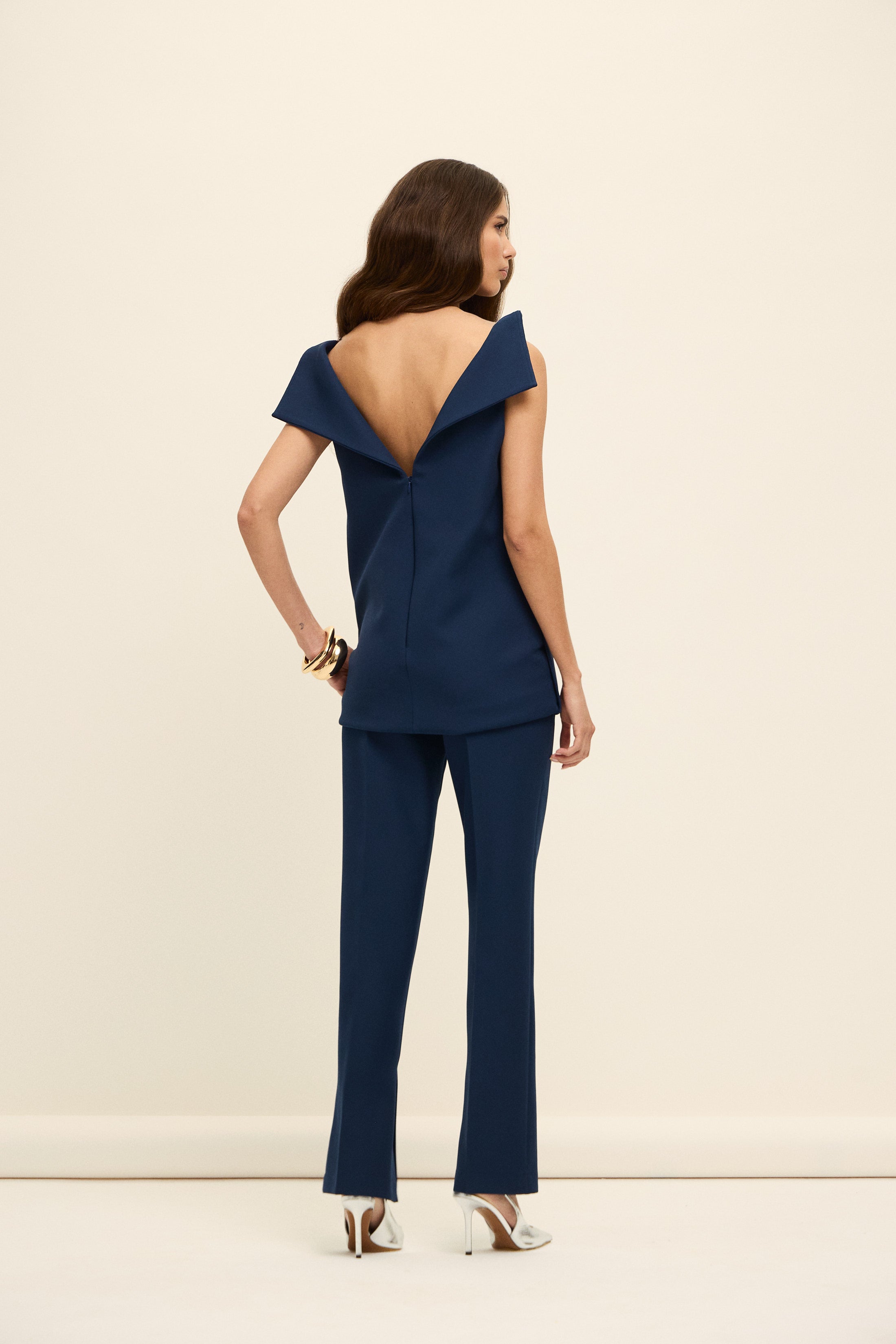 VENICE MİMARİ FORM BLUZ | LACİVERT