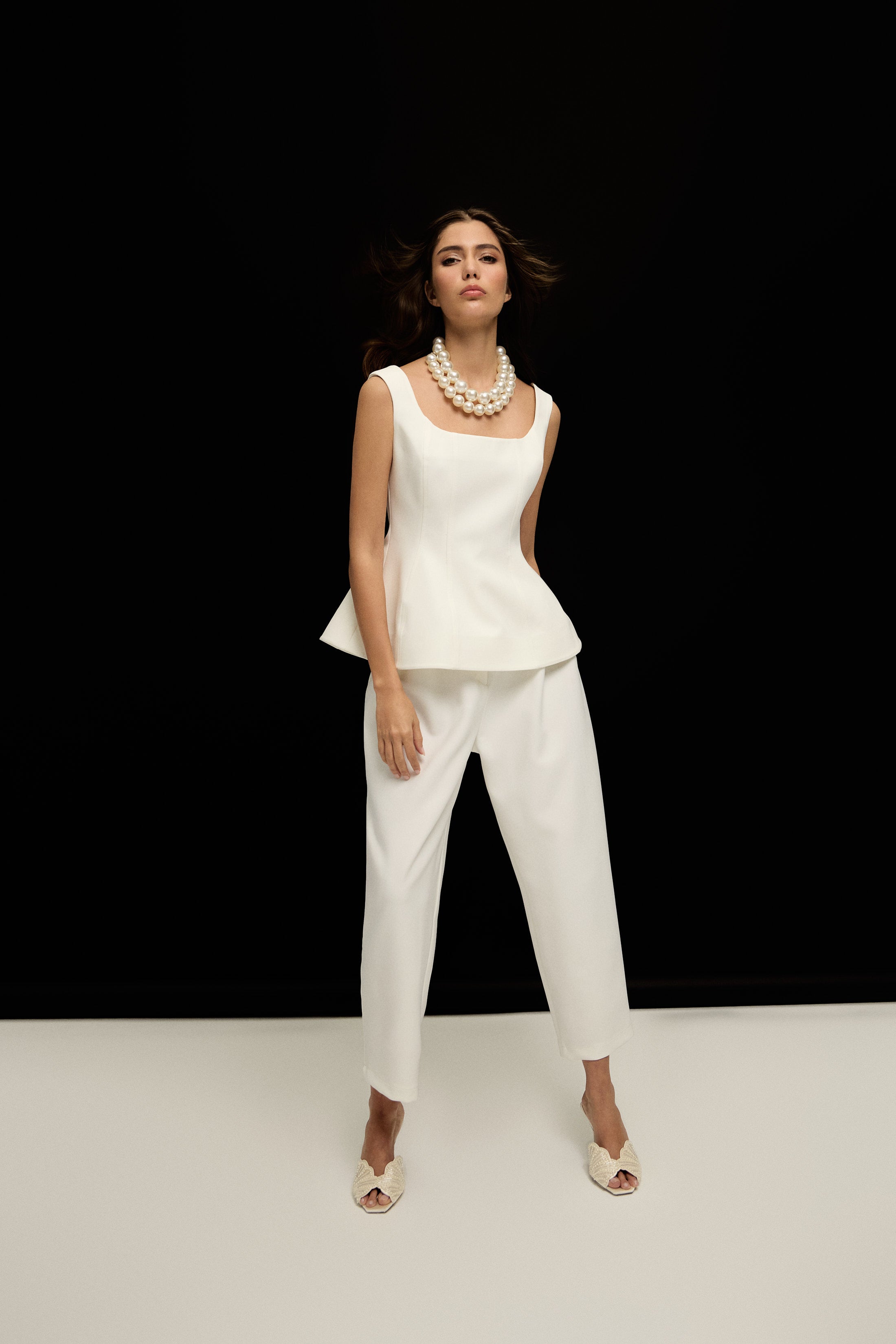 LYON CARROT PİLELİ PANTOLON | BEYAZ