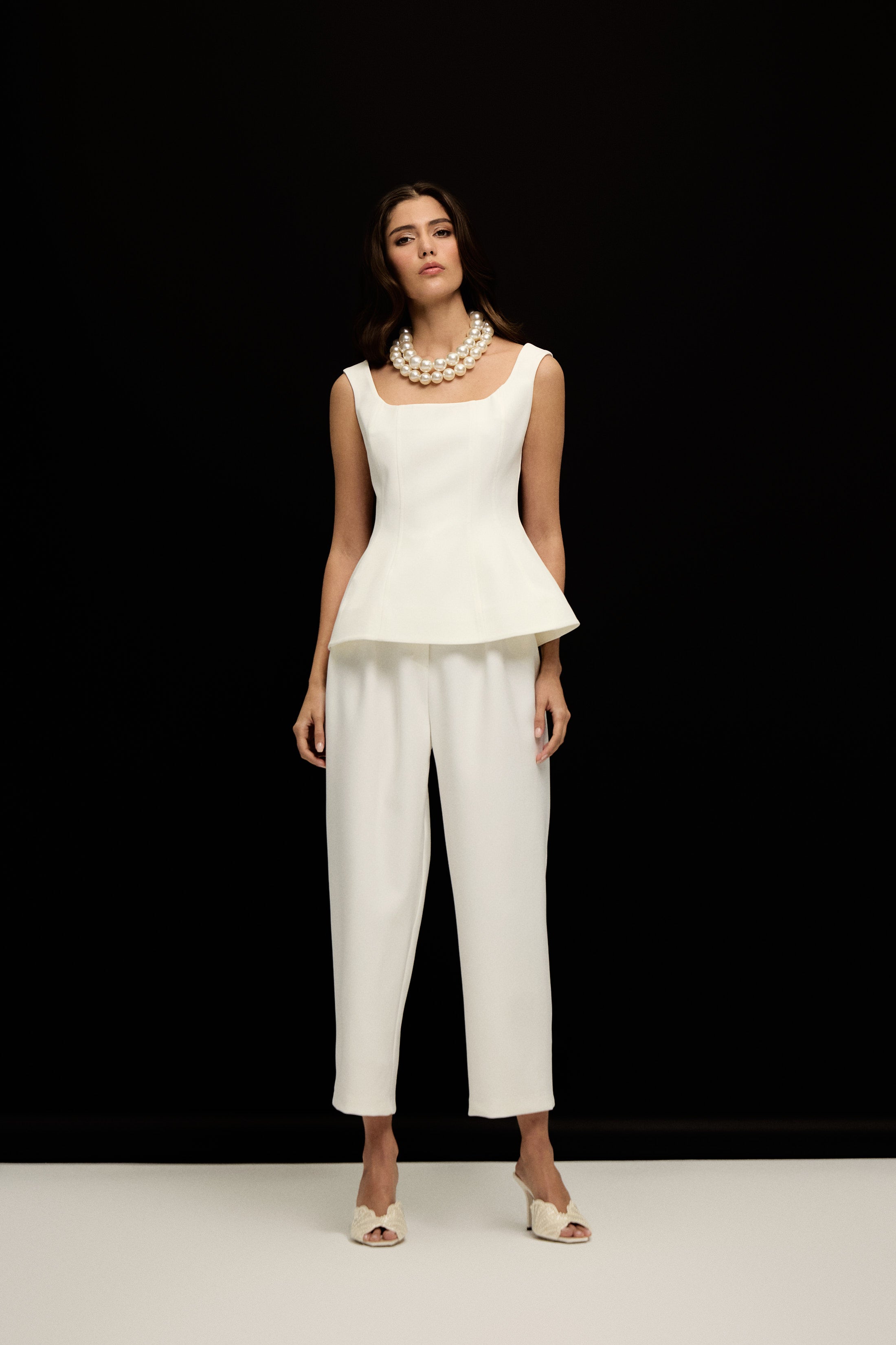 LYON CARROT PİLELİ PANTOLON | BEYAZ