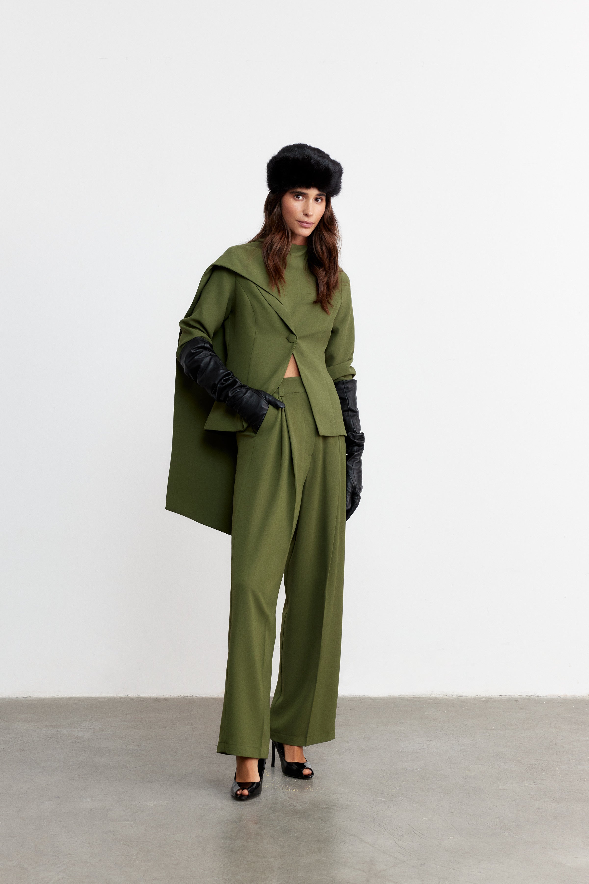 GRACE FULAR DETAYLI BLAZER | HAKİ