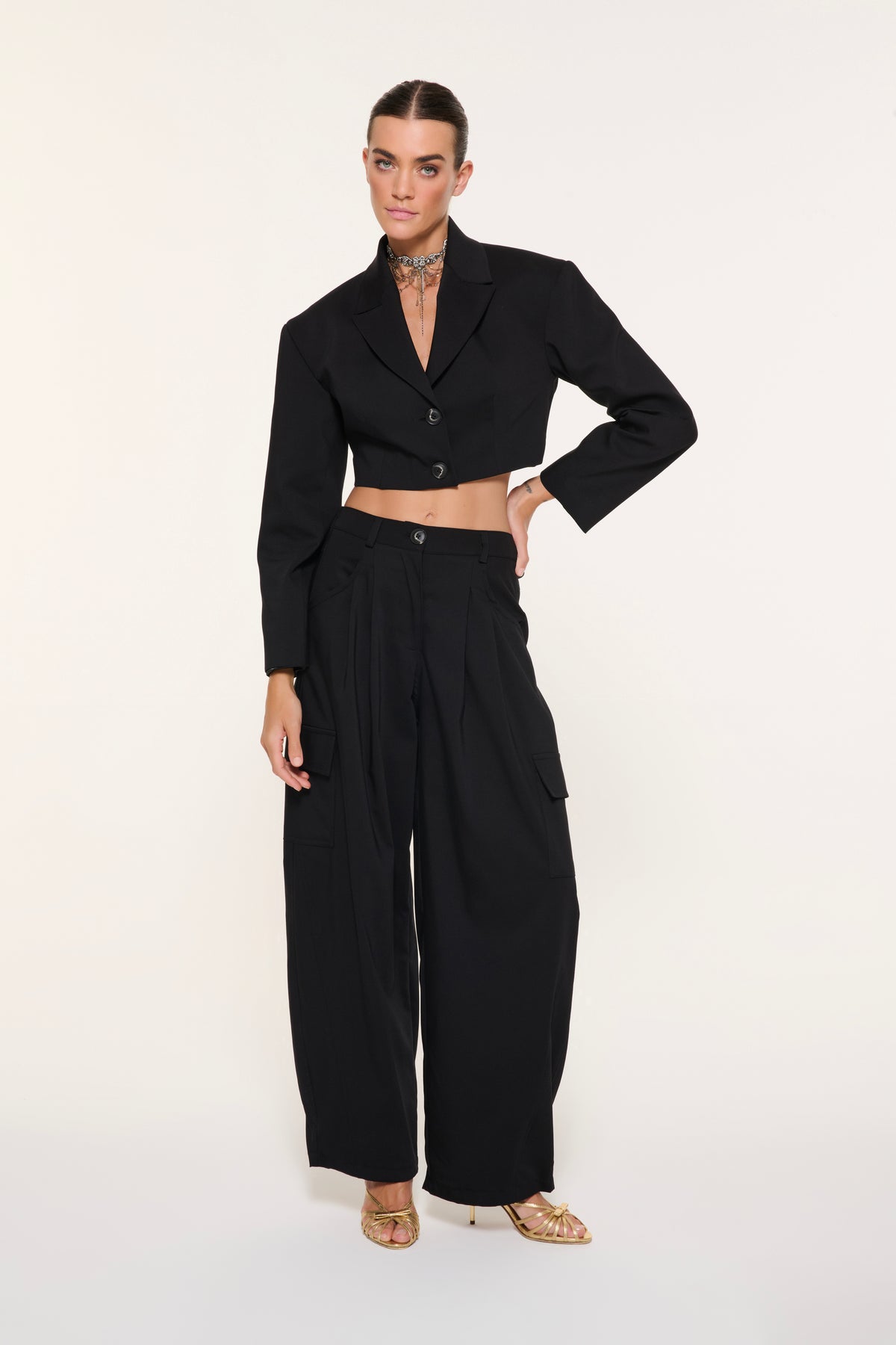 NOVA CROP BLAZER | SİYAH