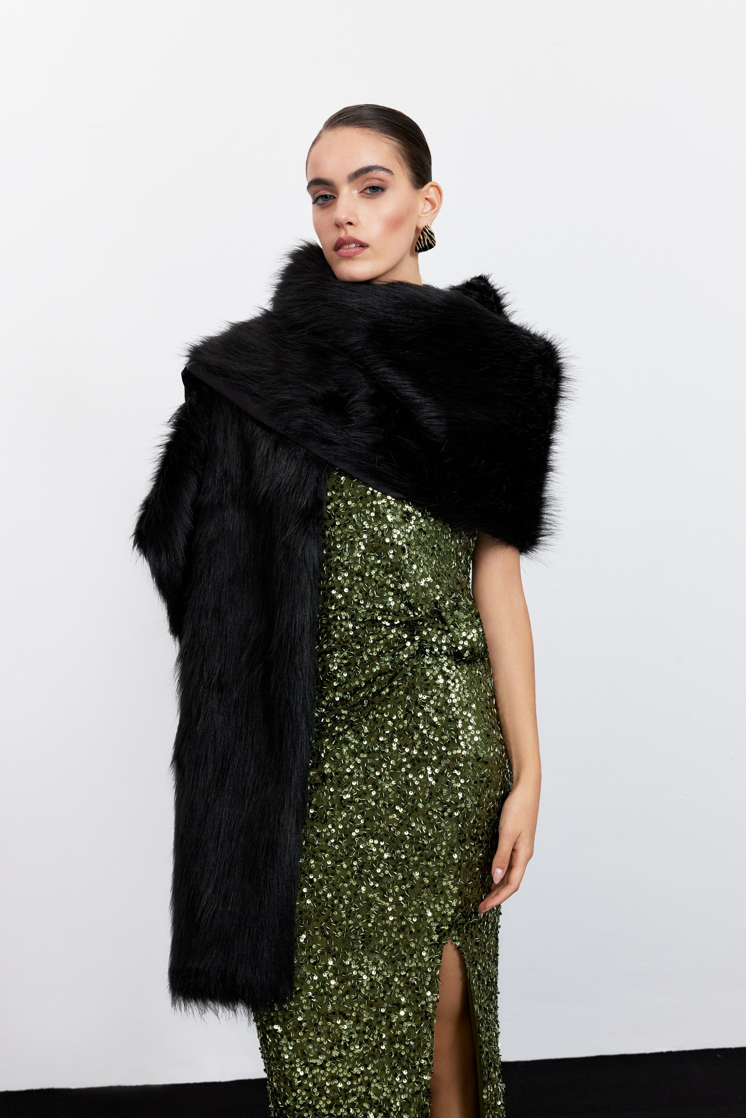 Standart CLOUD VEGAN KÜRK ETOL | SİYAH