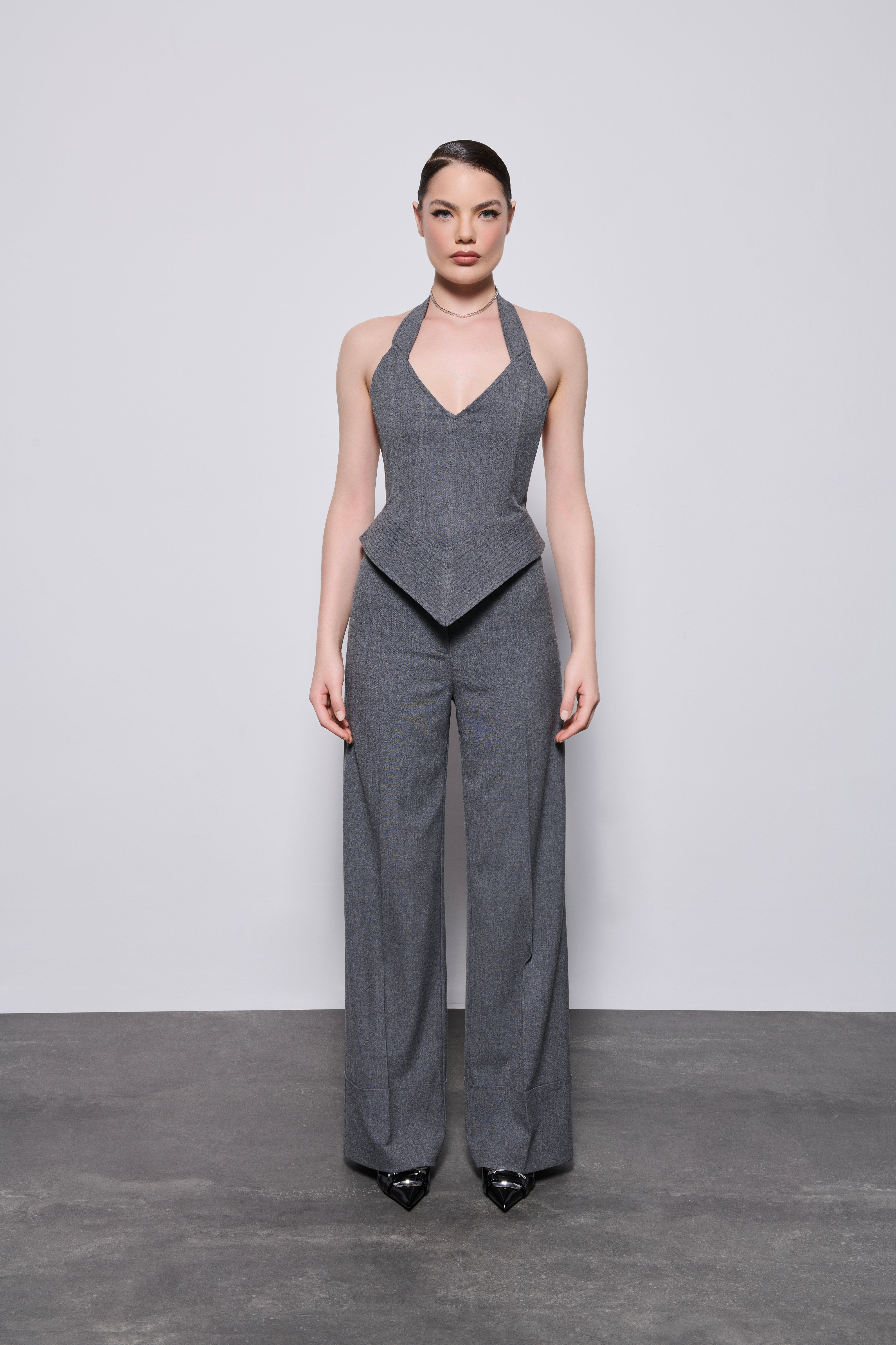 CLARA BORU & DUBLE PAÇA PANTOLON | GRİ