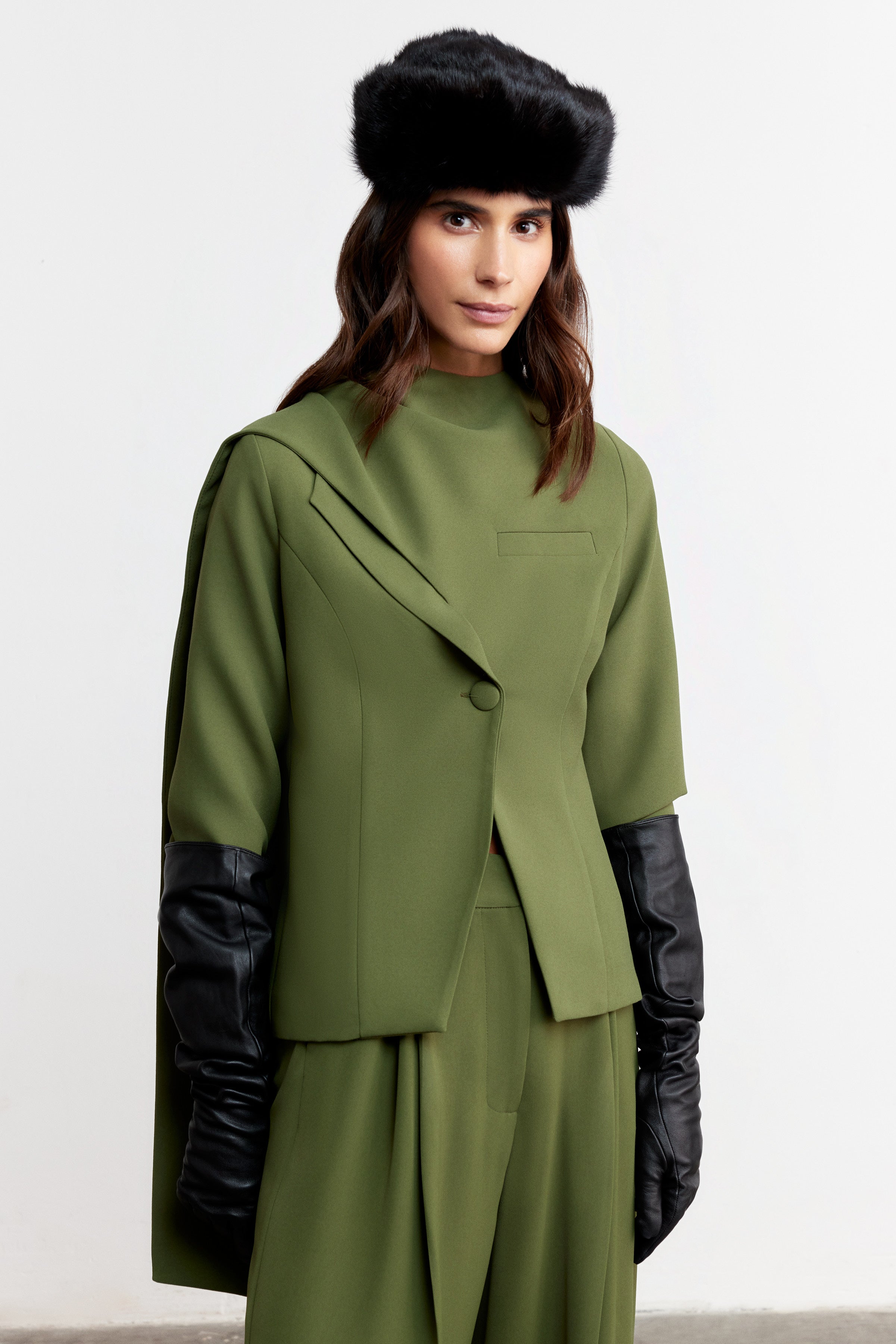 JONES PİLELİ FLOW WIDE-LEG PANTOLON | HAKİ