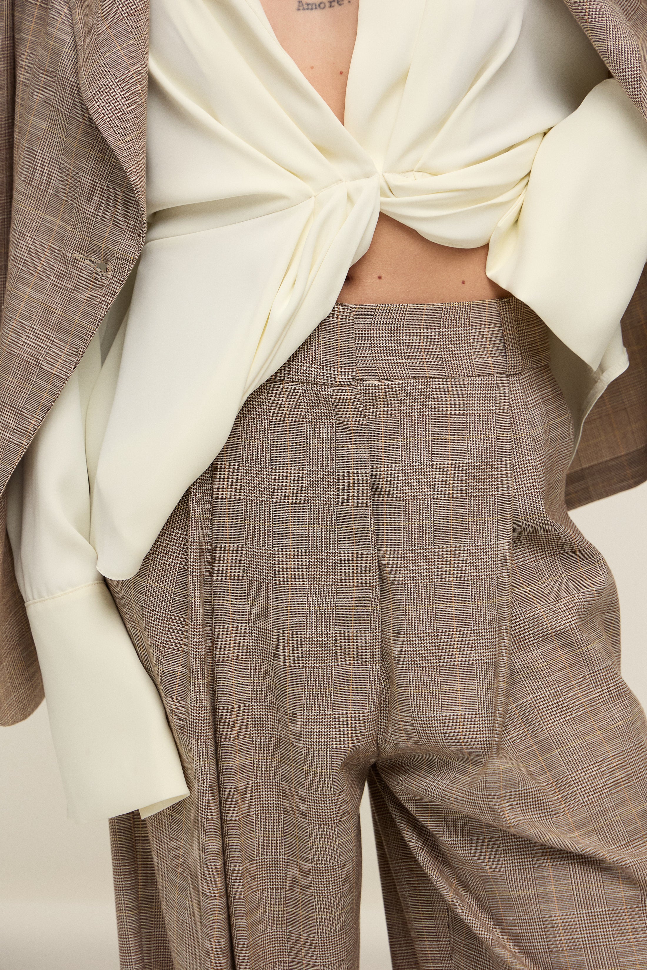 LONDON EKOSE PALAZZO PANTOLON | BEJ