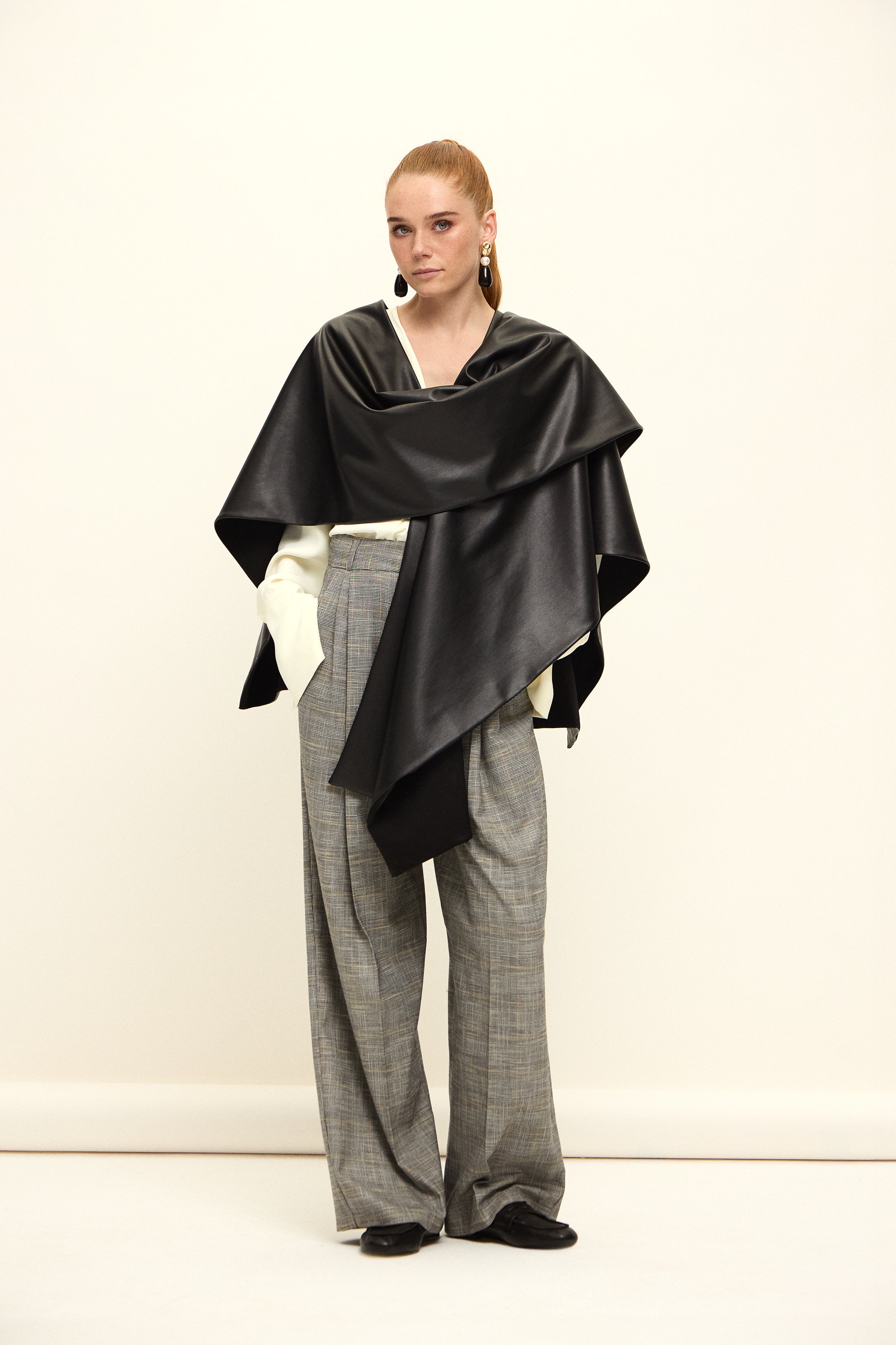 LONDON EKOSE PALAZZO PANTOLON | SİYAH