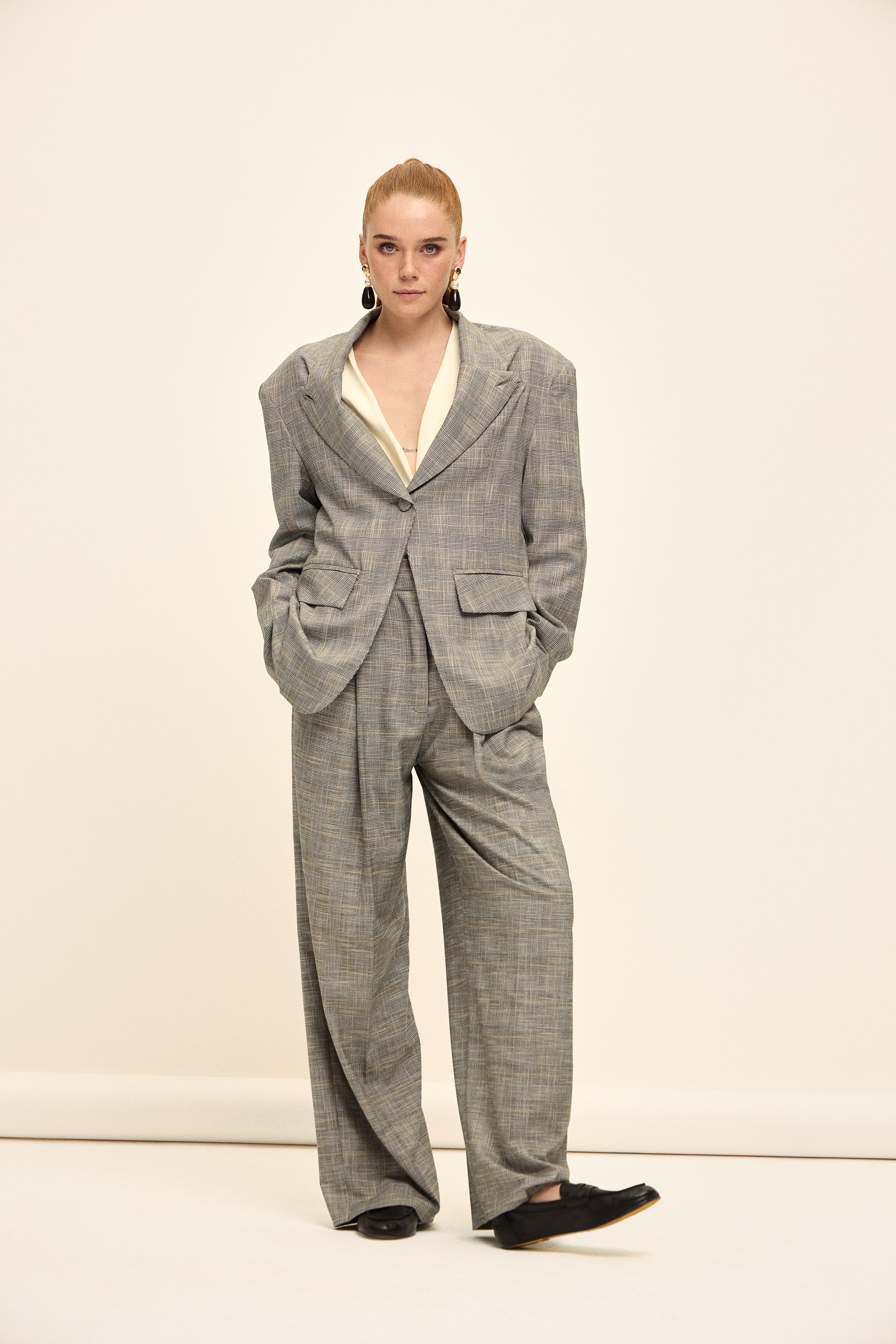 LONDON EKOSE PALAZZO PANTOLON | SİYAH