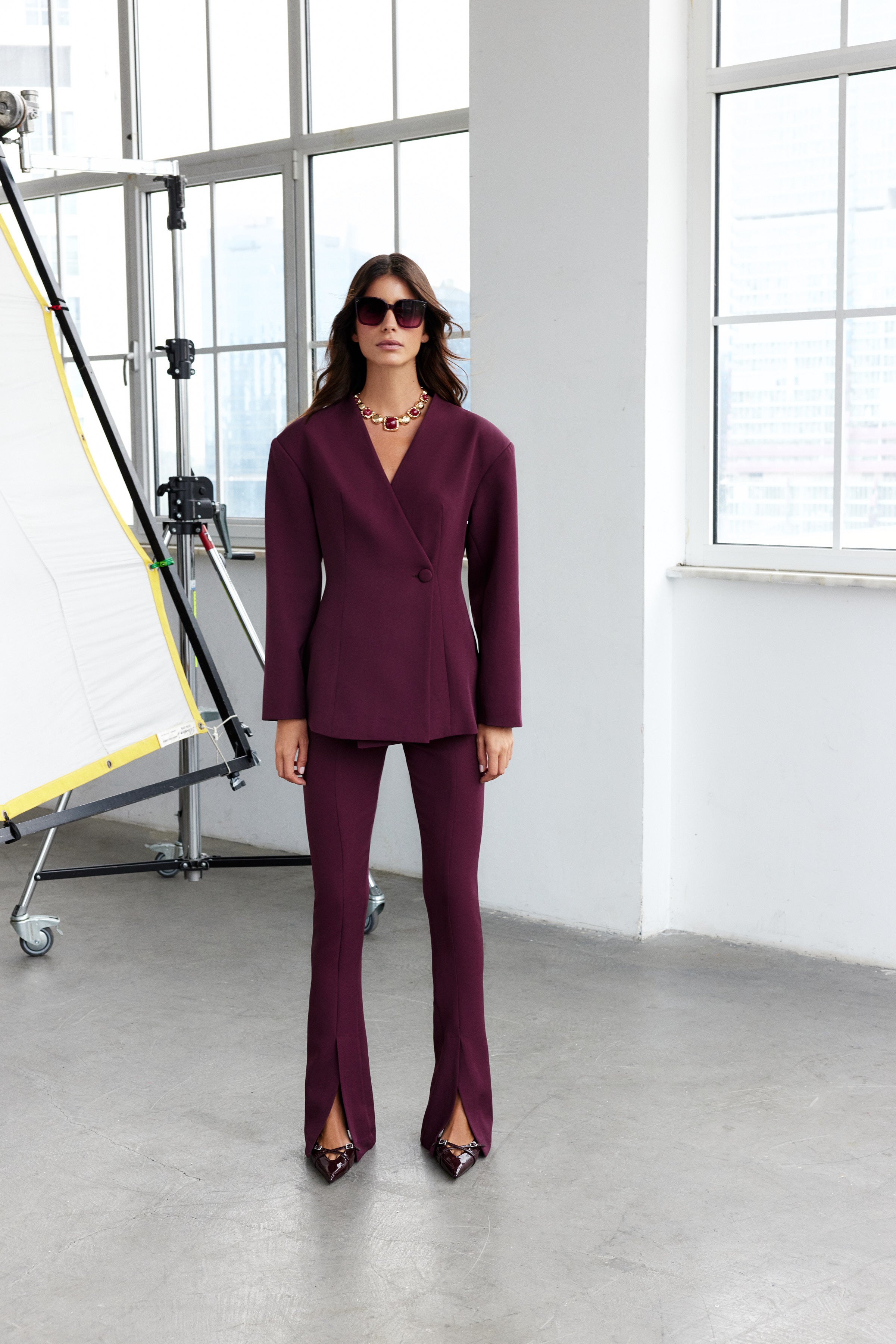 MERLOT SLIM FIT PANTOLON | VİŞNE