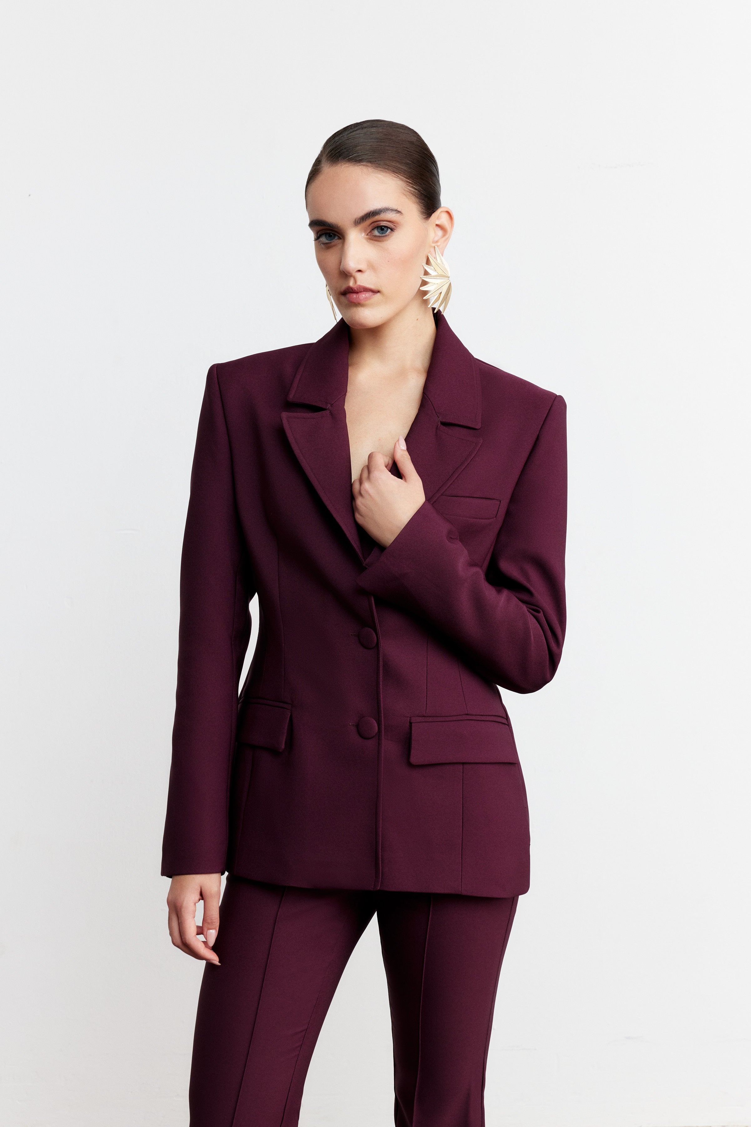 NAOMI PERFECT FIT FLARE PANTOLON | VİŞNE