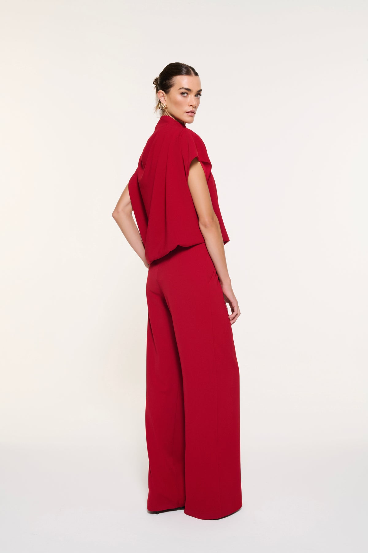SIENA WIDE-LEG PANTOLON | KIRMIZI