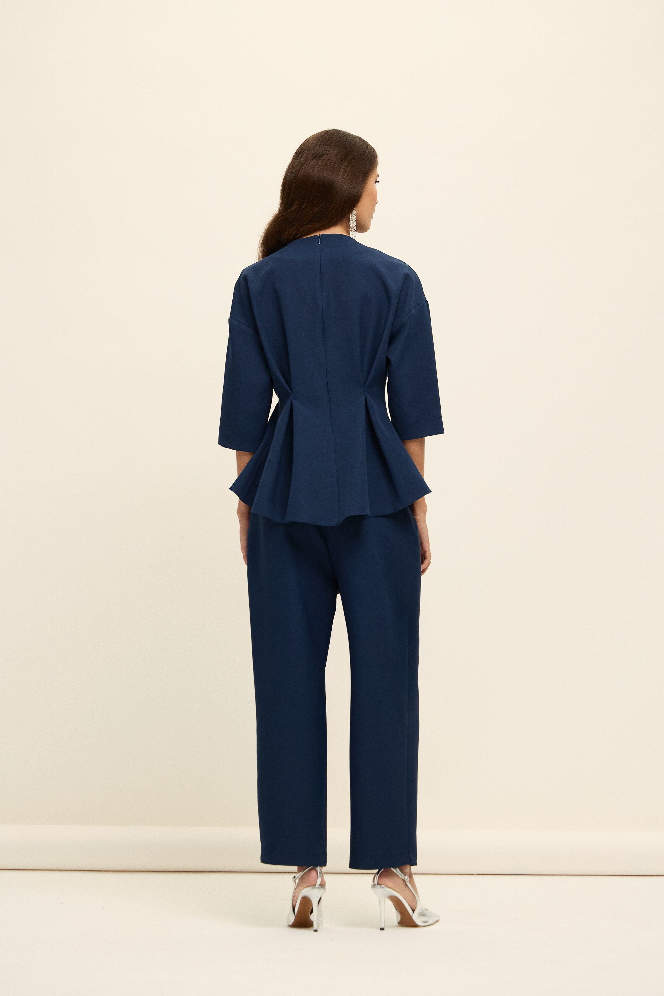 TORONTO PEPLUM BLUZ | LACİVERT