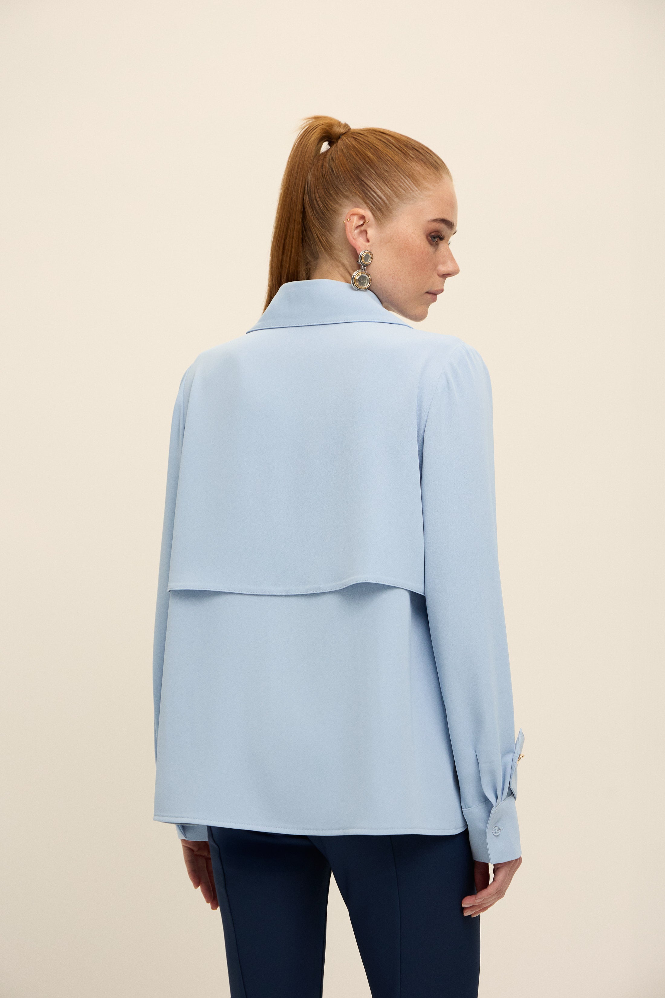 VIENNA TAŞLI DÜĞMELİ GÖMLEK | BEBE MAVİ