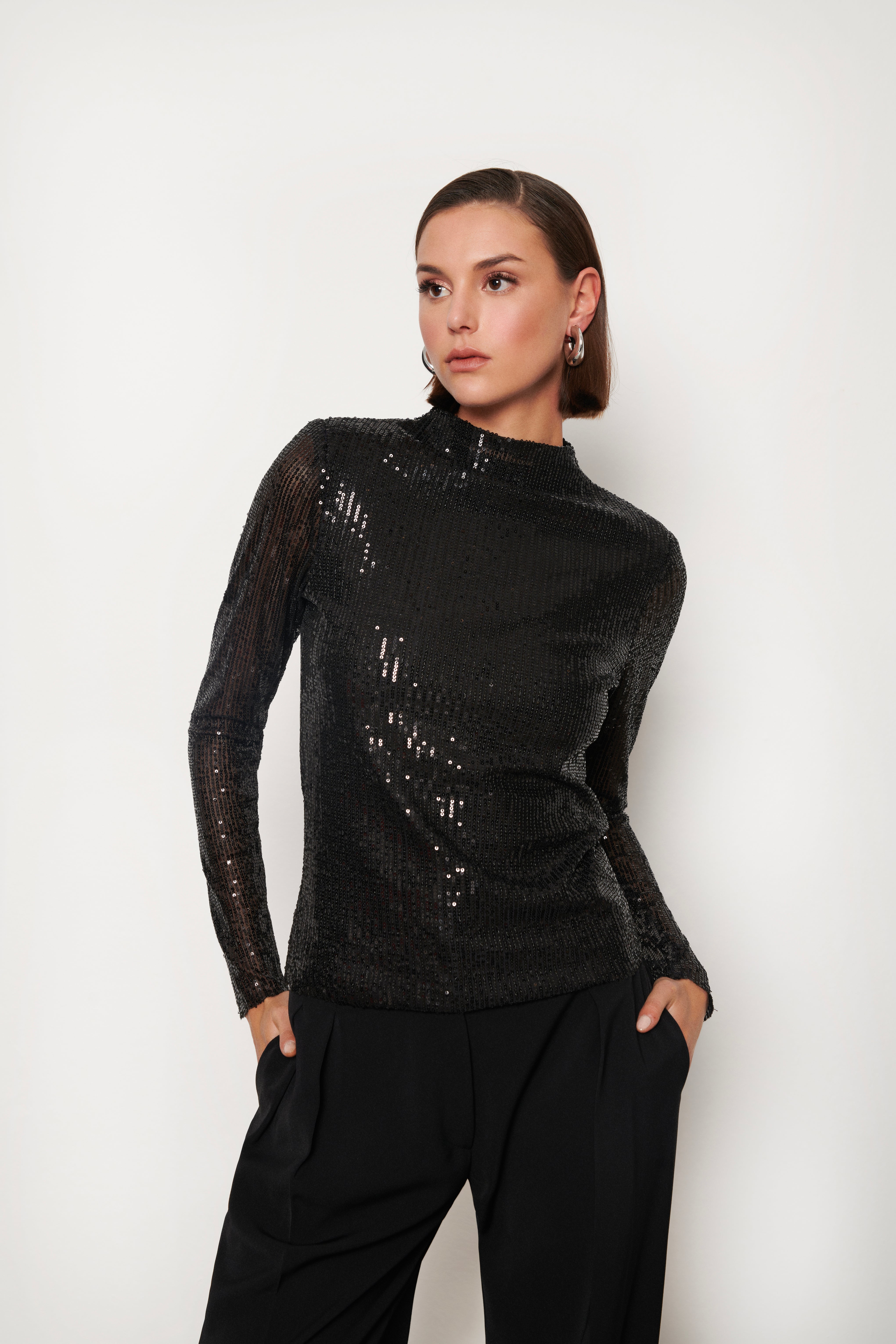 JULIA VATKALI PAYET BLUZ | SİYAH