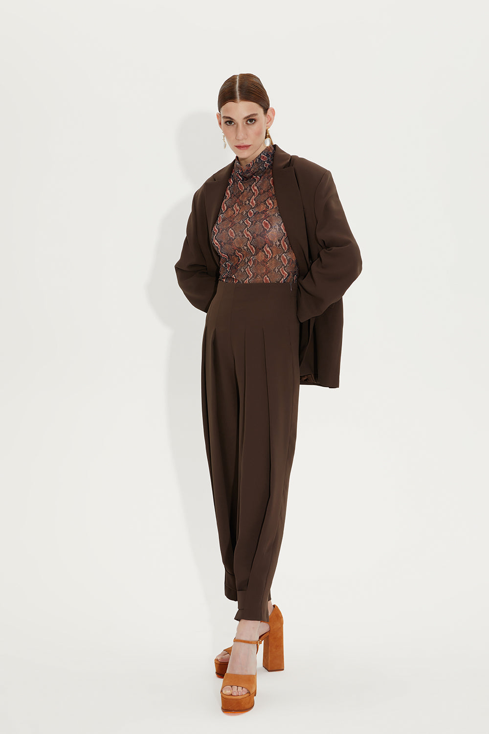 ALEXA BOYFRIEND BLAZER | ÇİKOLATA KAHVE