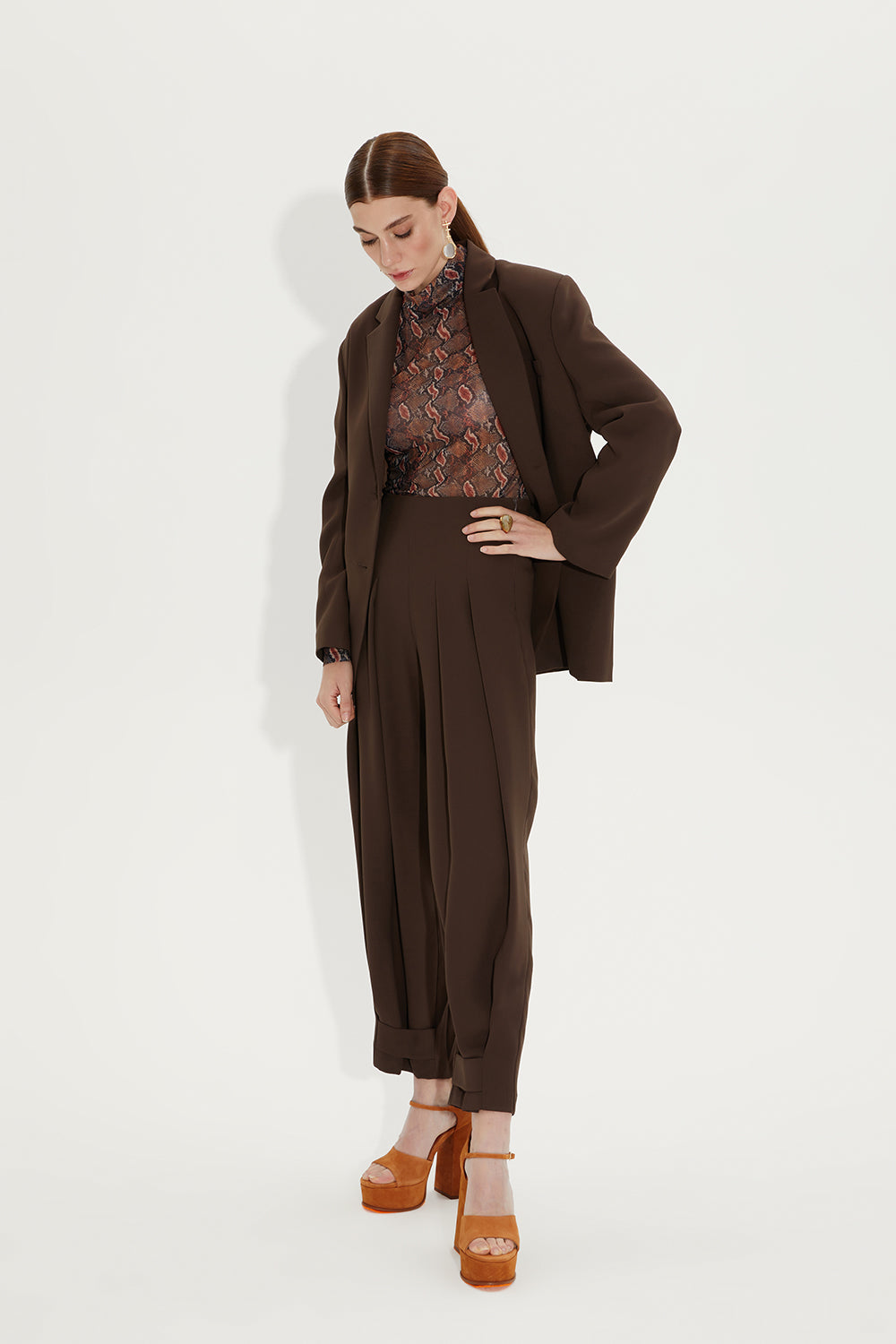 ALEXA BOYFRIEND BLAZER | ÇİKOLATA KAHVE