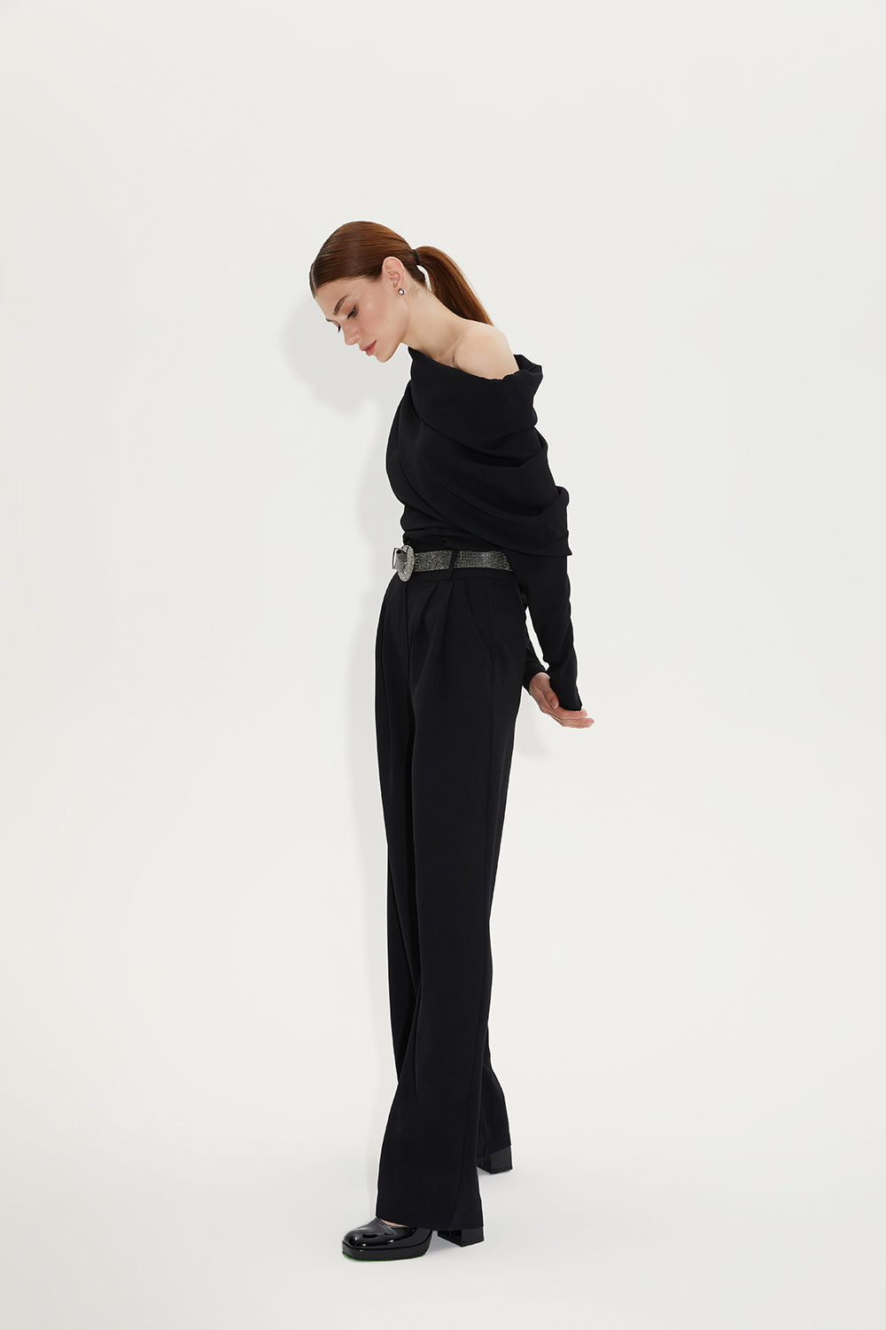 SIENNA PALAZZO KESİM PANTOLON | SİYAH