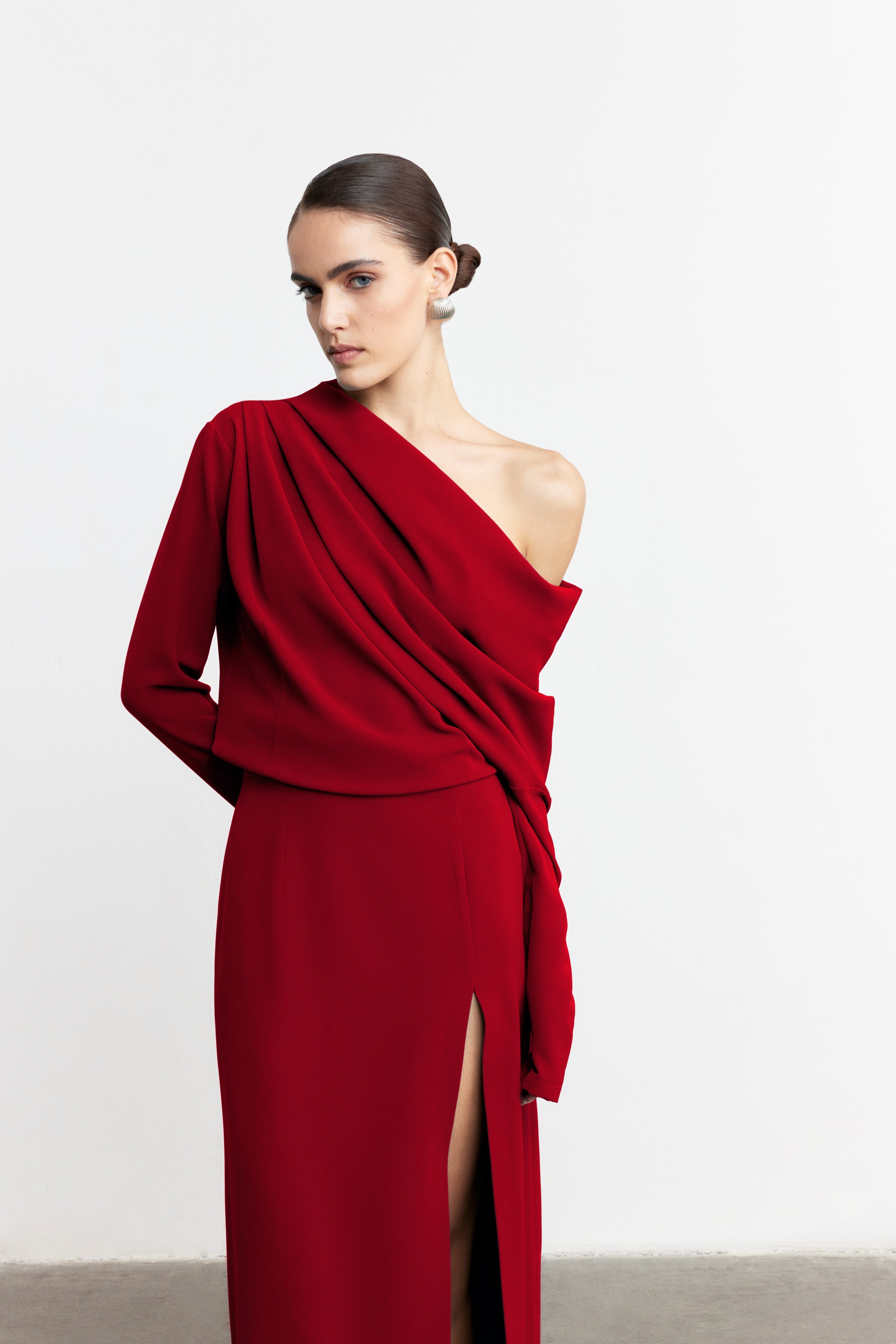 SYLVIA PENCIL SKIRT | CHERRY