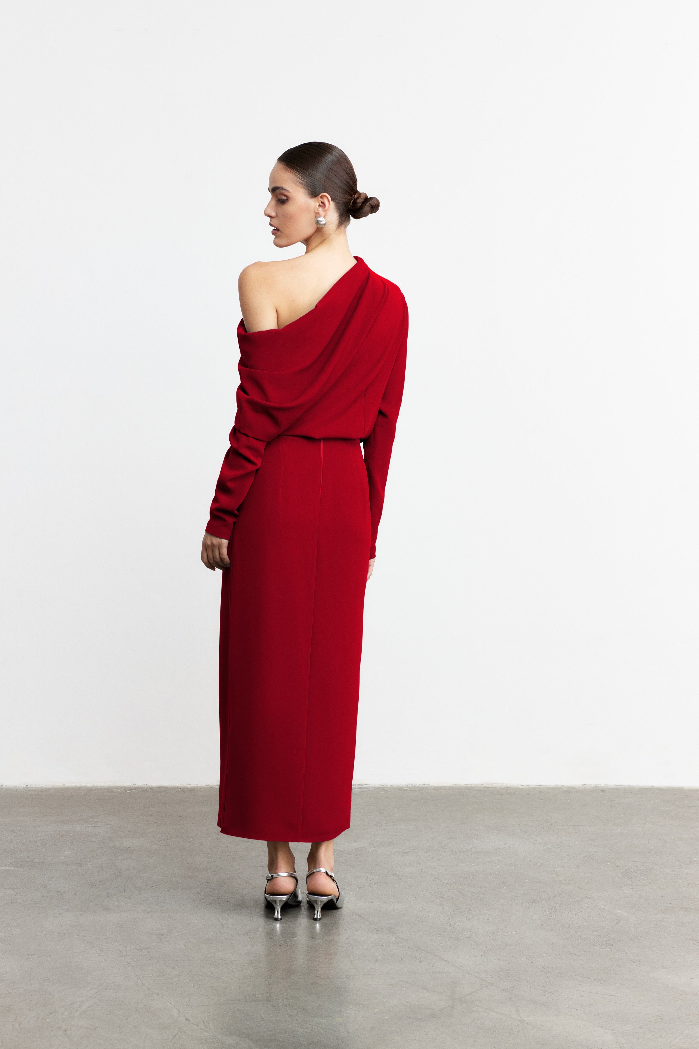 SYLVIA PENCIL SKIRT | CHERRY