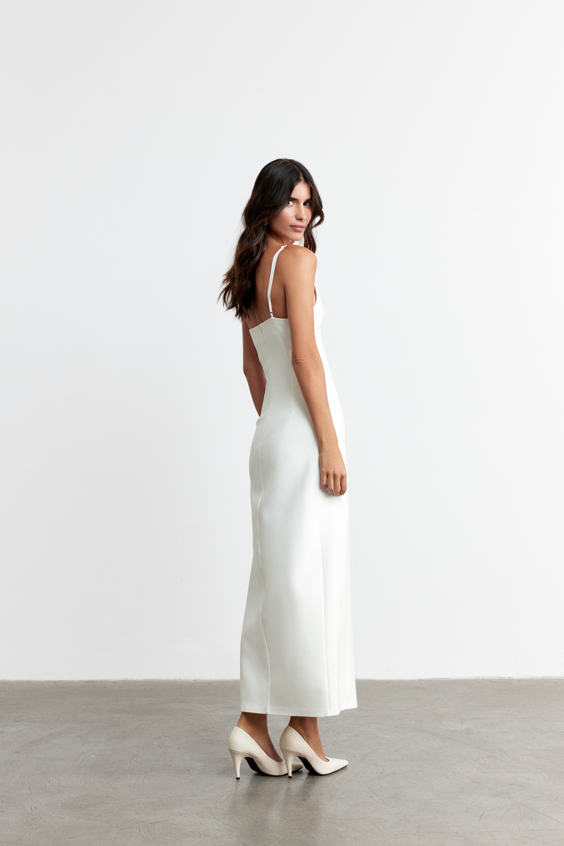 MARIENNE TEK OMUZ KOKTEYL ELBİSE | BEYAZ