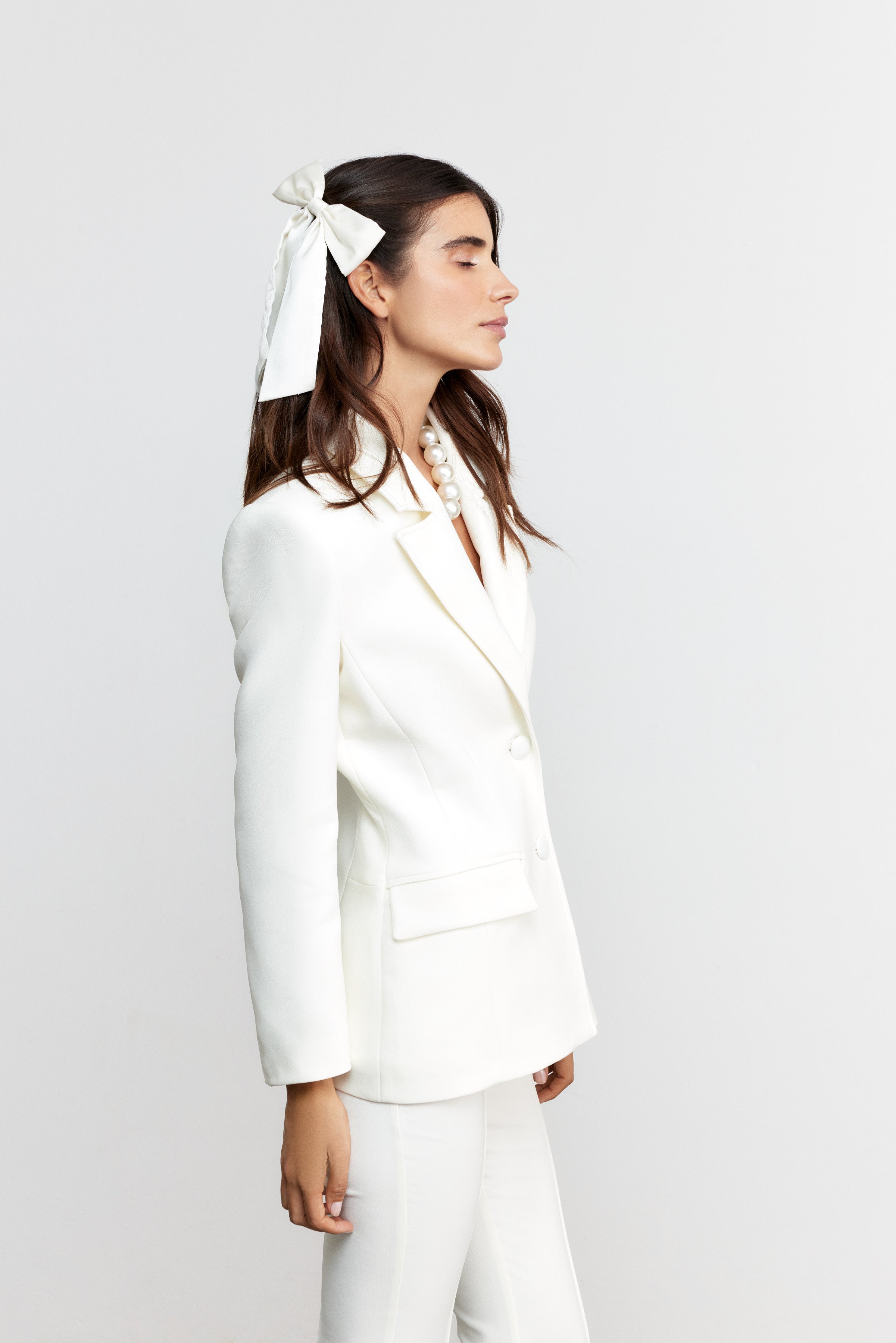 NAOMI PERFECT FIT BLAZER | BEYAZ