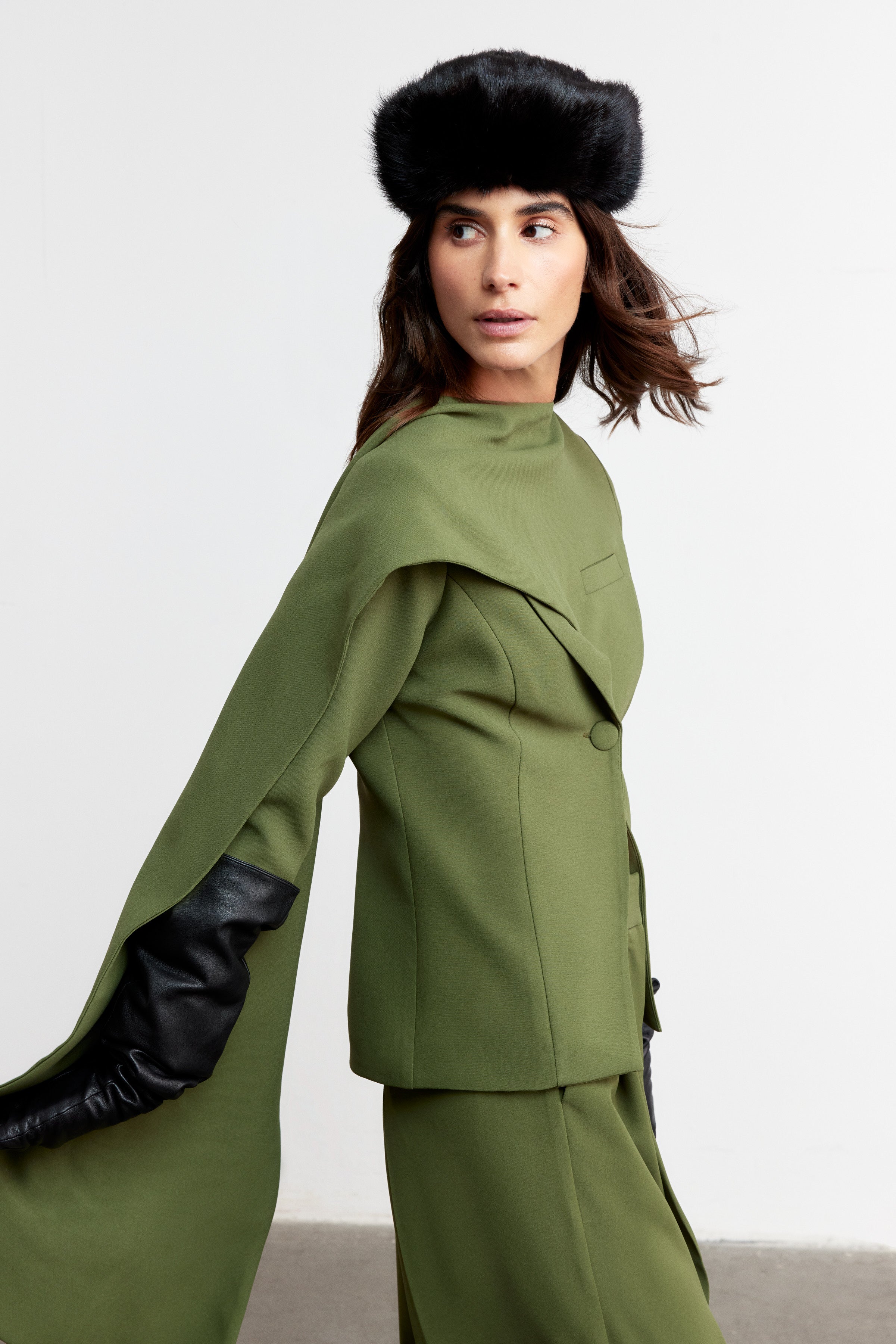 GRACE FULAR DETAYLI BLAZER | HAKİ