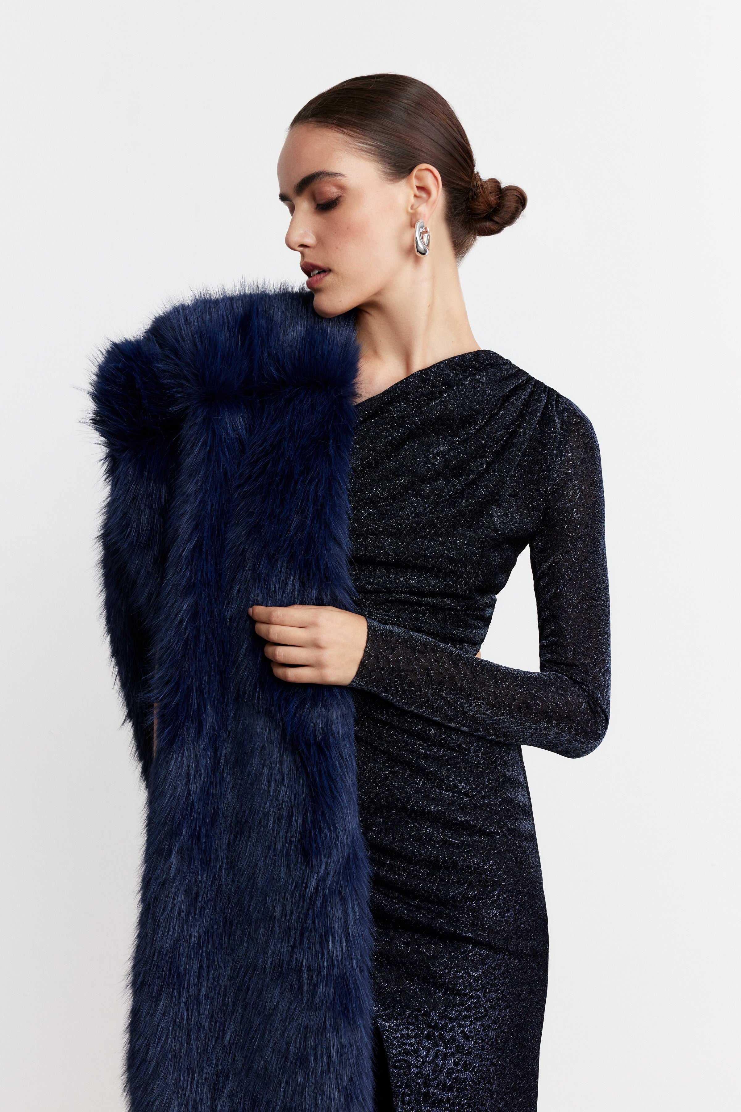 MONIQUE ANIMAL PRINT CUT-OUT ELBİSE | LACİ-SİYAH