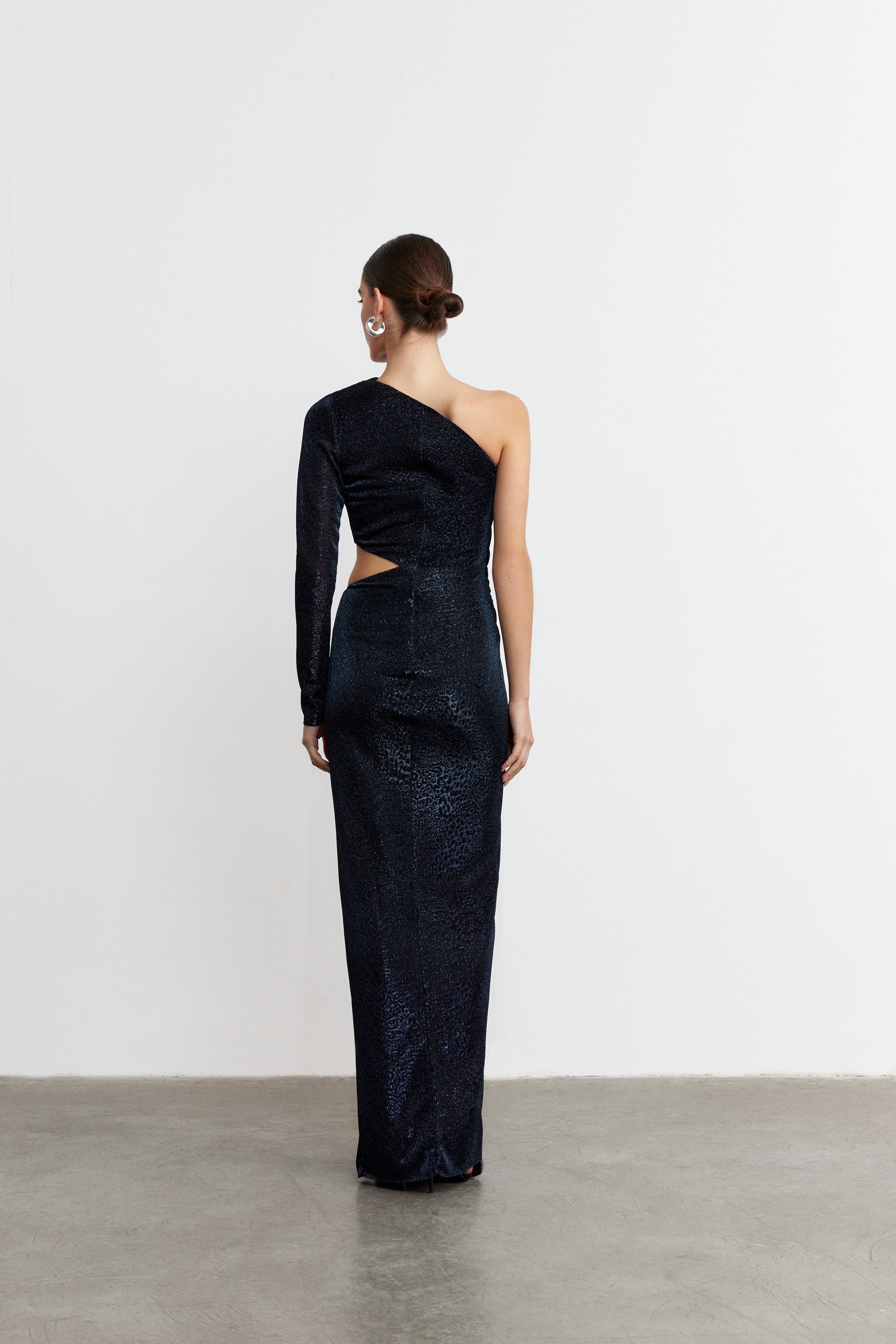 MONIQUE ANIMAL PRINT CUT-OUT ELBİSE | LACİ-SİYAH