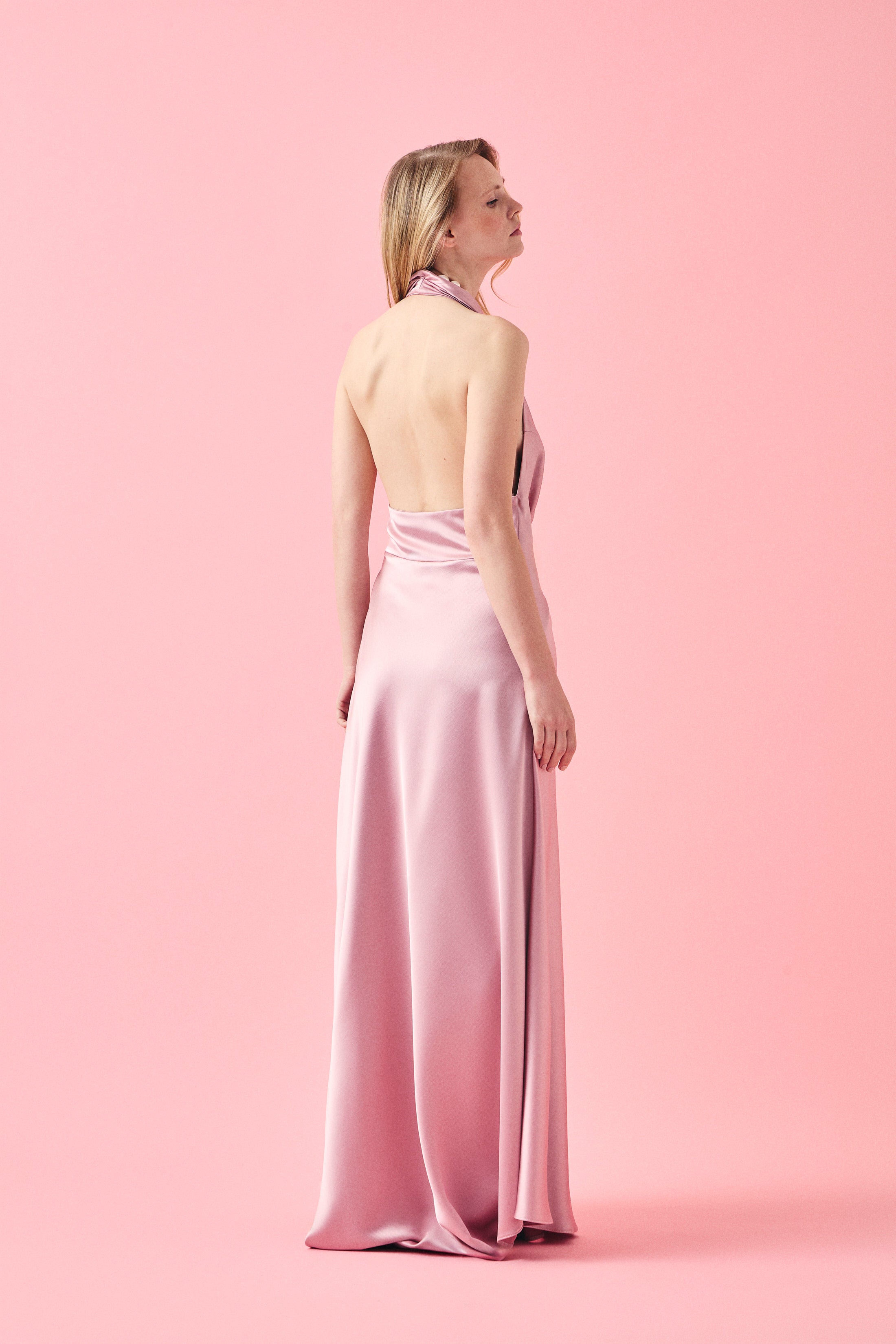 CALM HOUR SATEN ELBİSE | BLUSH PEMBE