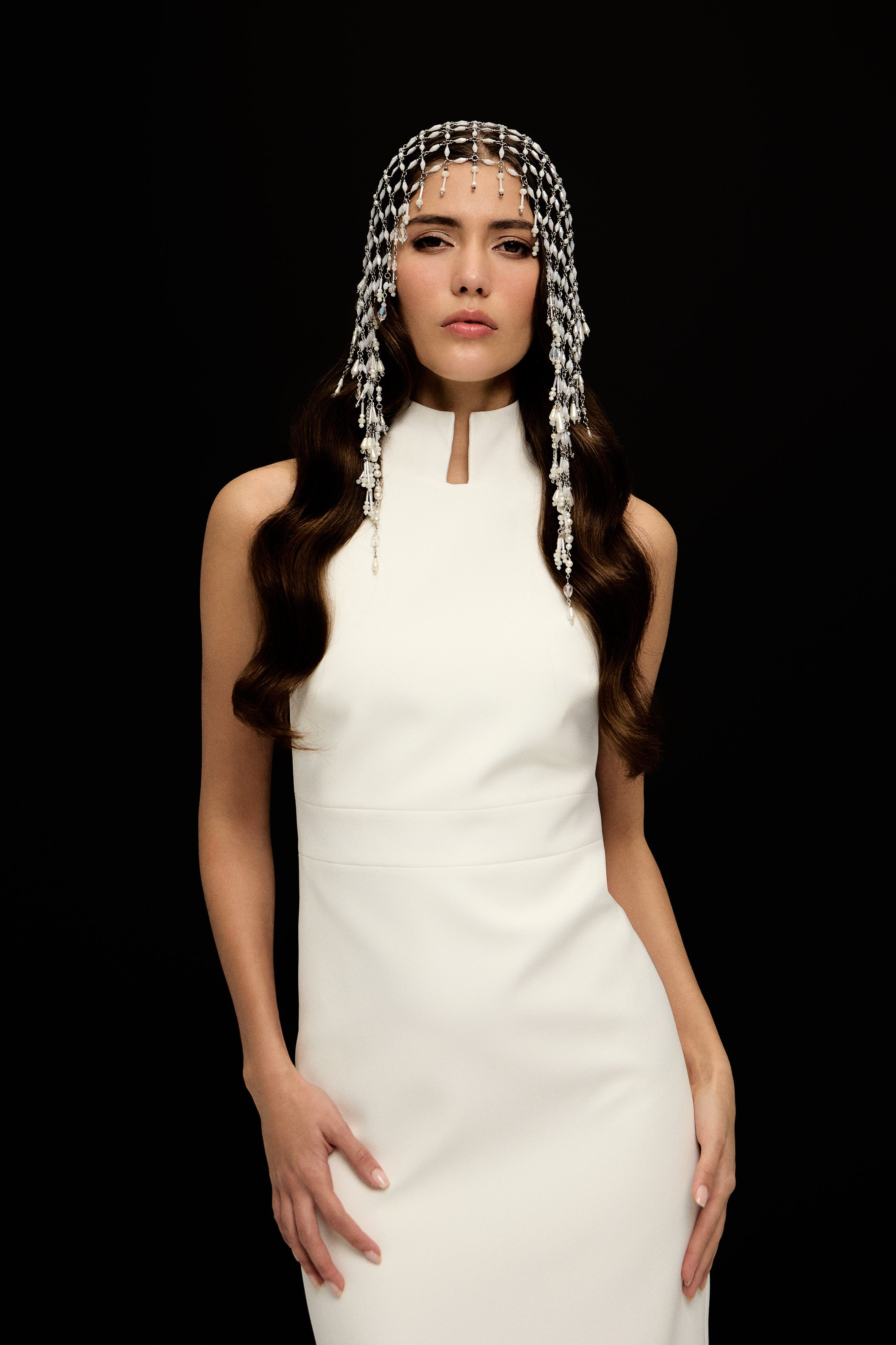 CAMBRIDGE HALTER YAKA ELBİSE | BEYAZ