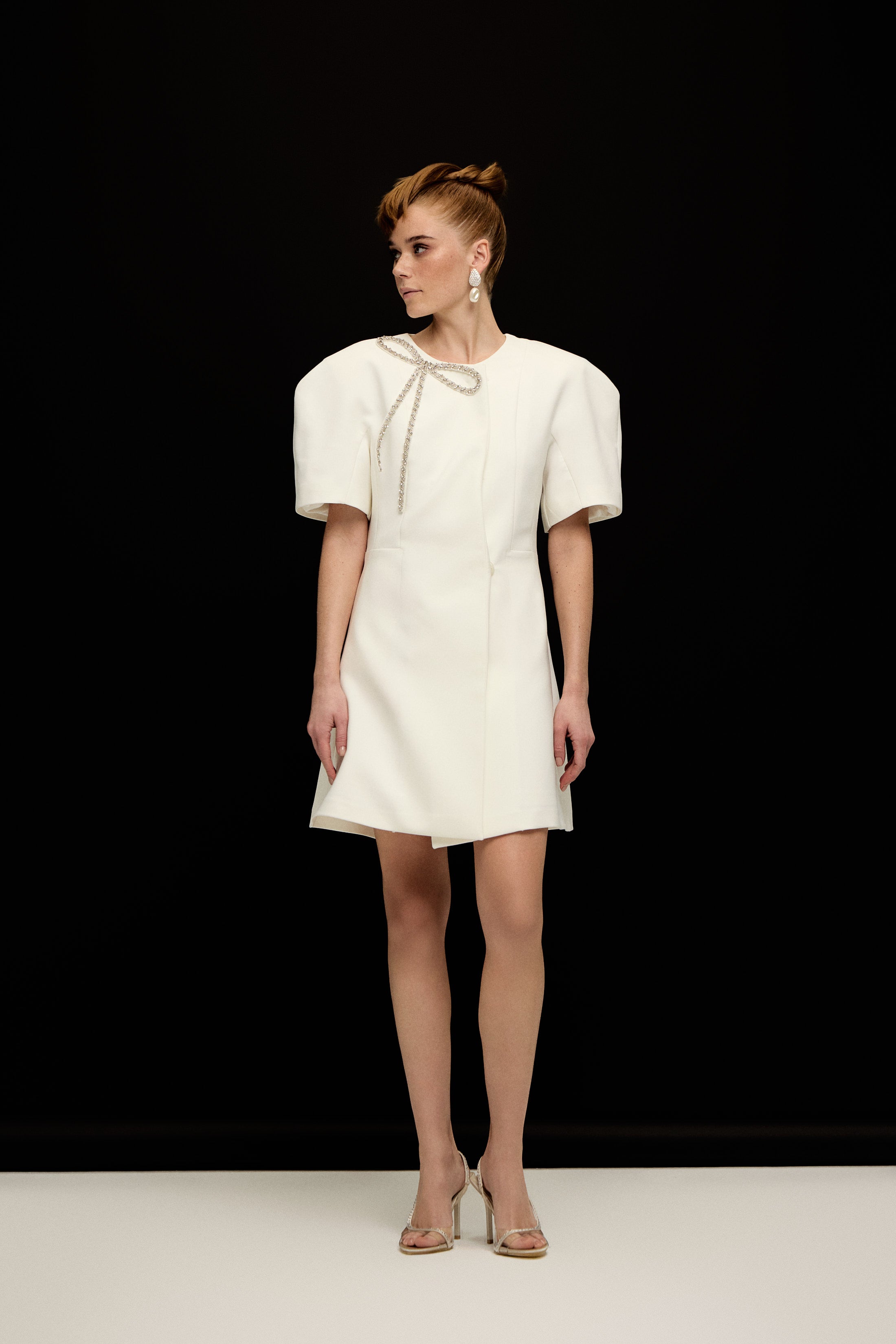 LISBON FİYONKLU BALON KOL ELBİSE