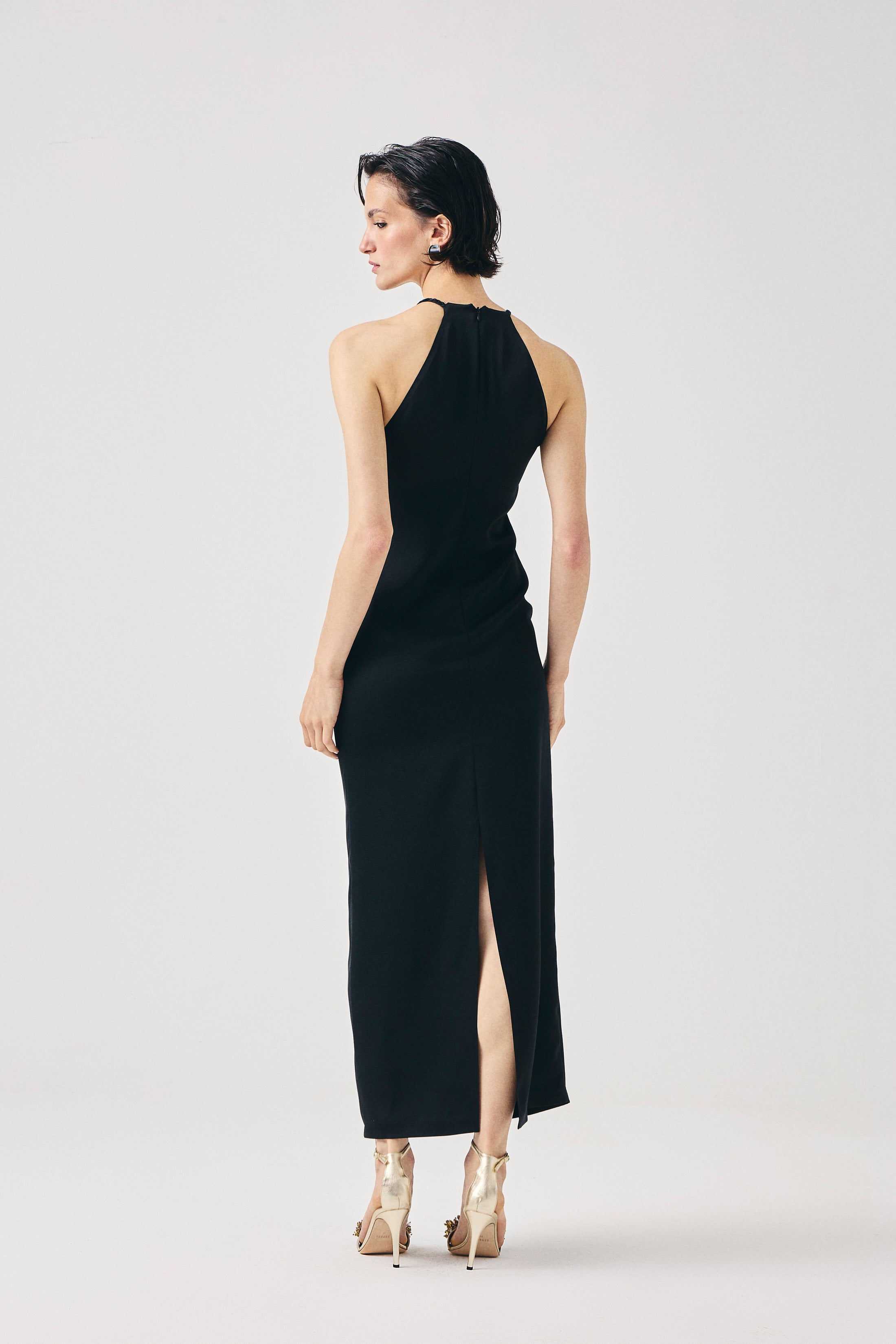SERAPHINE MUSE SATEN ELBİSE | SİYAH