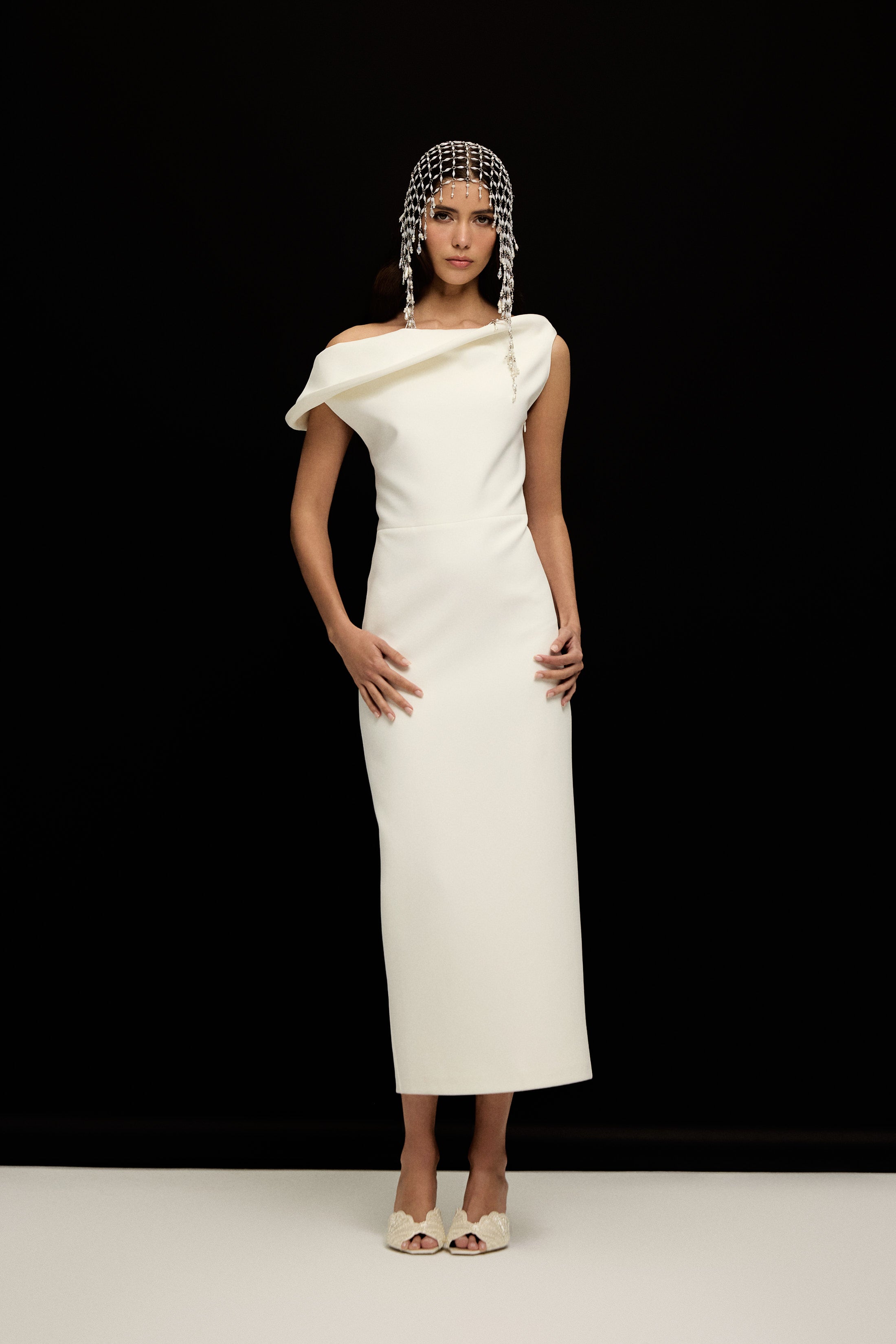 TOLEDO ÖZEL VOLANLI ELBİSE | BEYAZ