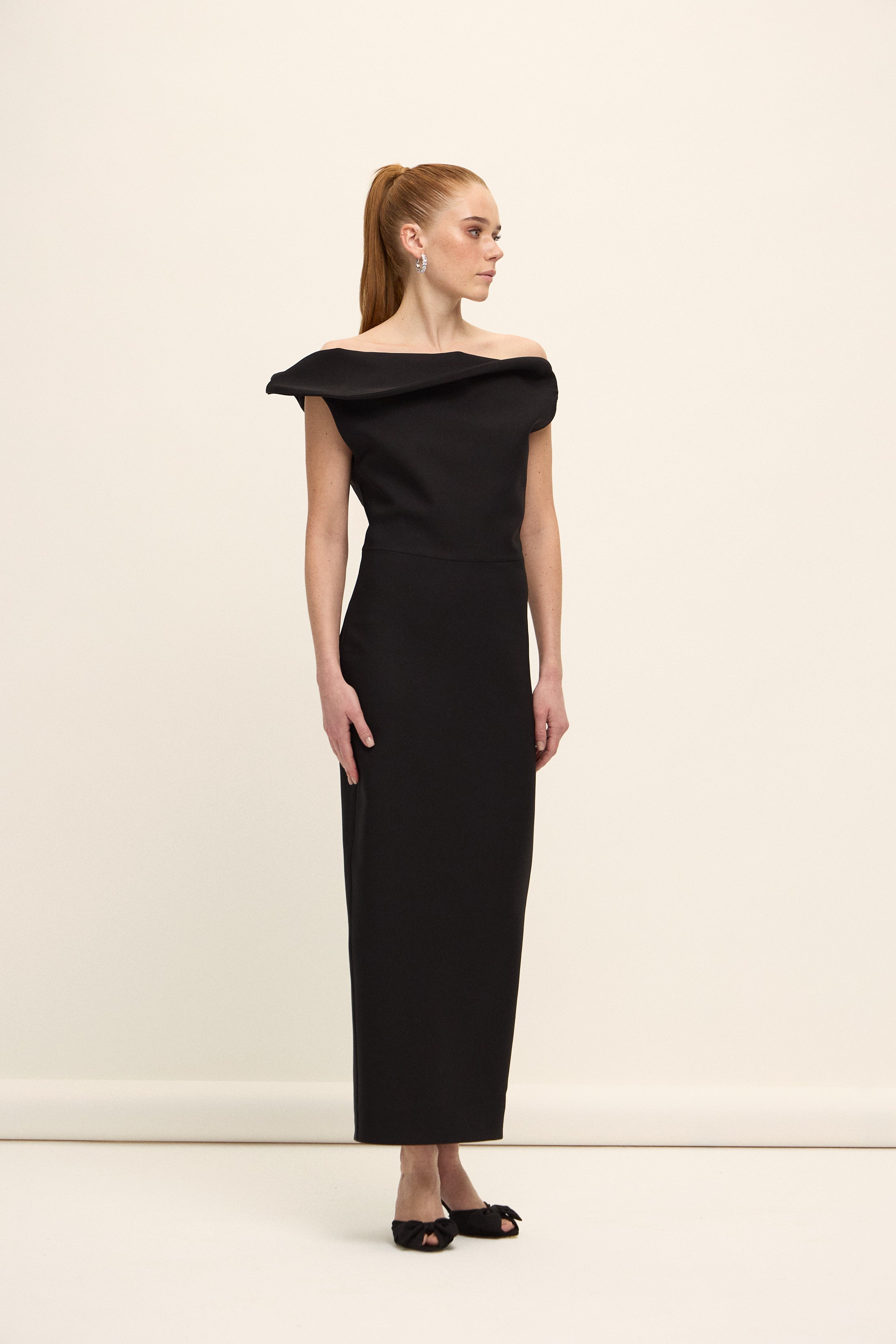 TOLEDO ÖZEL VOLANLI ELBİSE | SİYAH