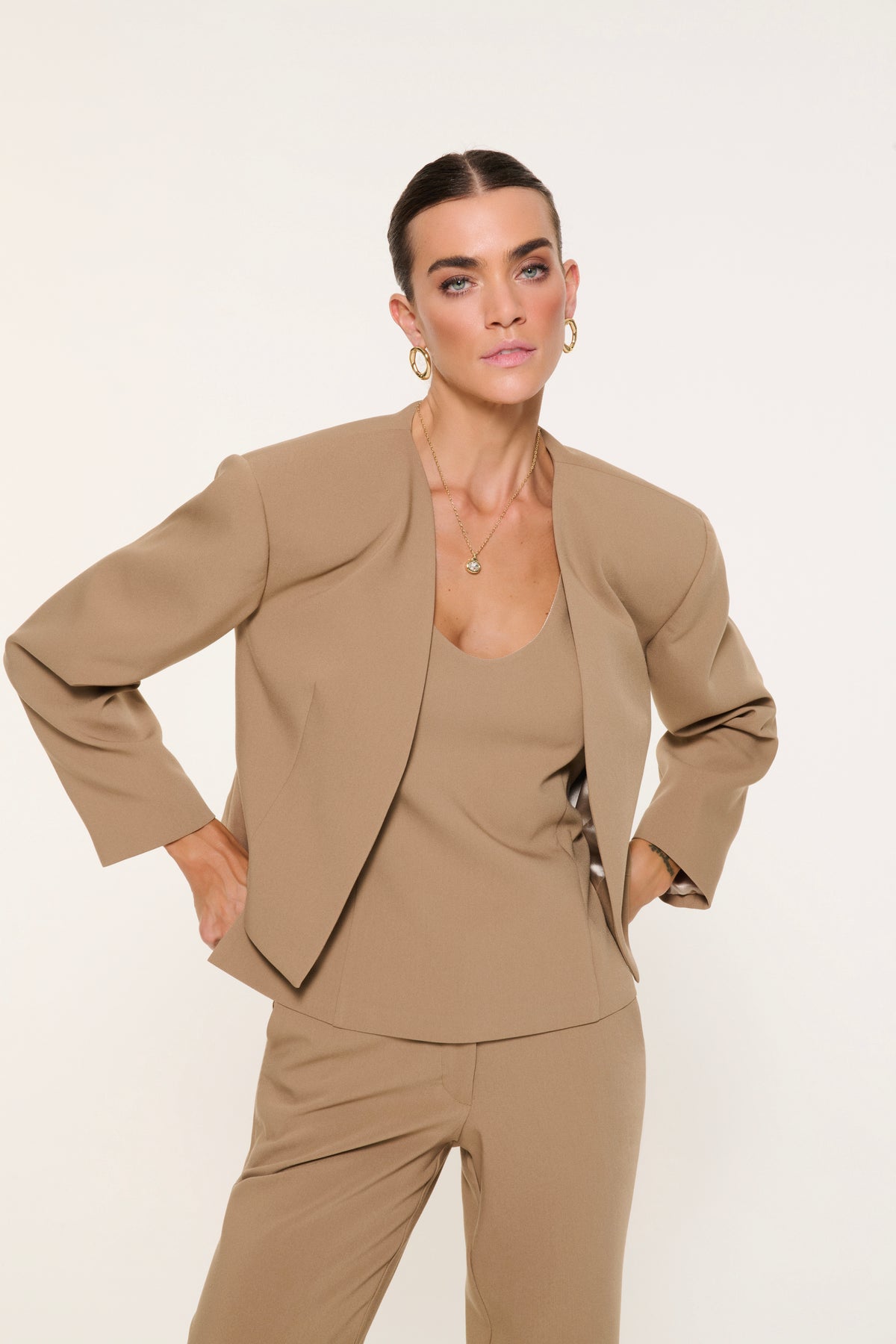 AMELIE KUPLU ATLET TOP | BEJ