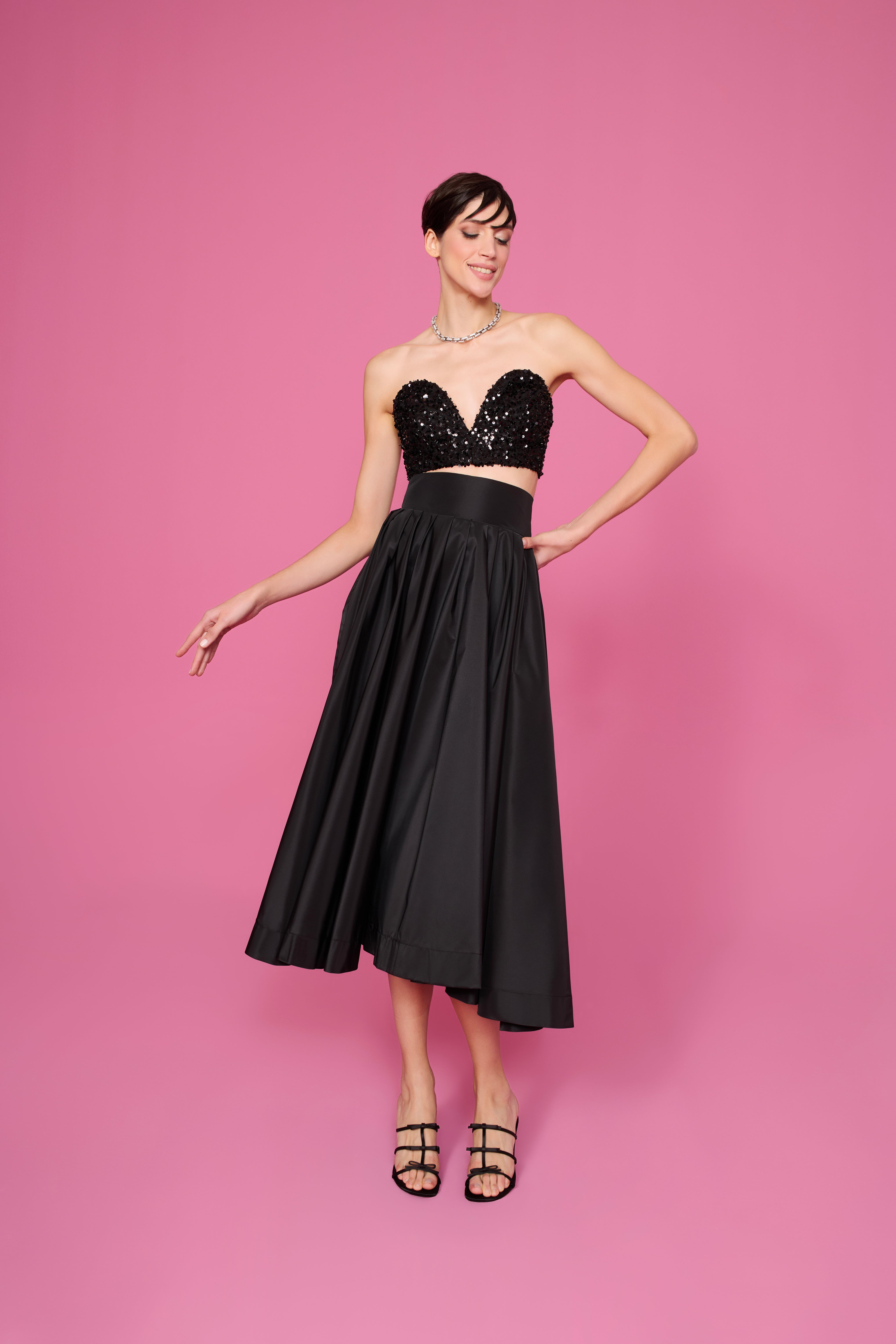 happy to wear Gömlekler ve Üstlükler CECILLIA KALP YAKA BÜSTİYER | SİYAH