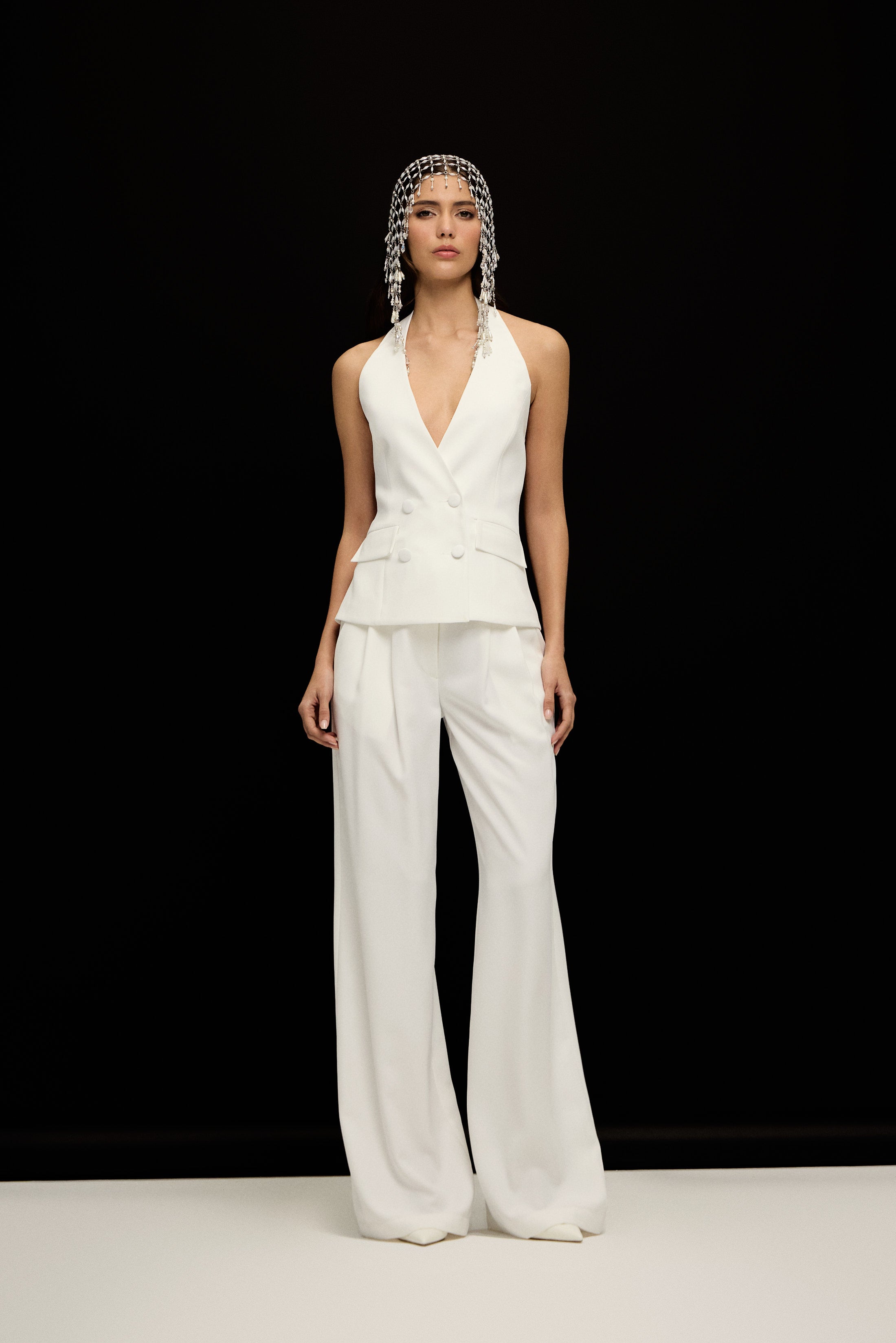 MANCHESTER SMOKİN YELEK | BEYAZ