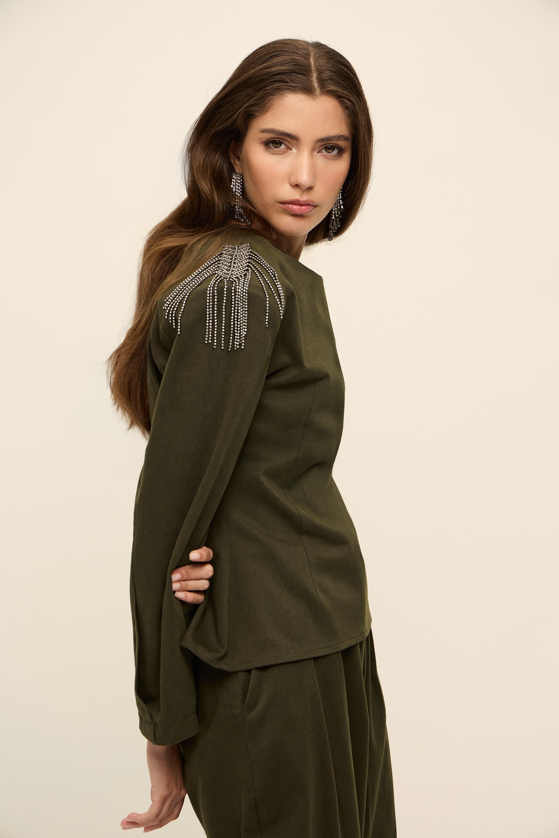 OSAKA APOLETLİ GABARDİN TOP | HAKİ