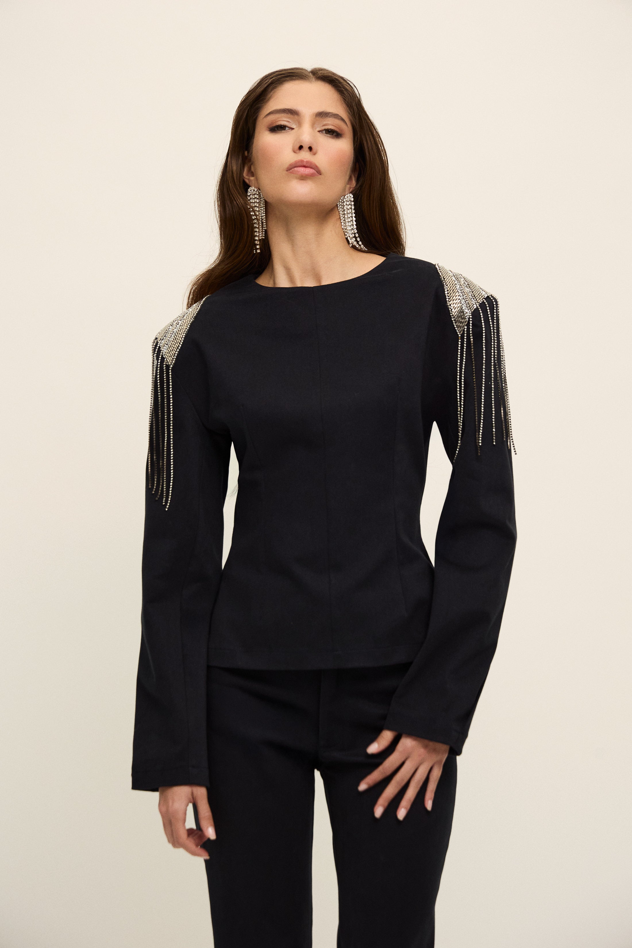 OSAKA APOLETLİ GABARDİN TOP | KOYU LACİ