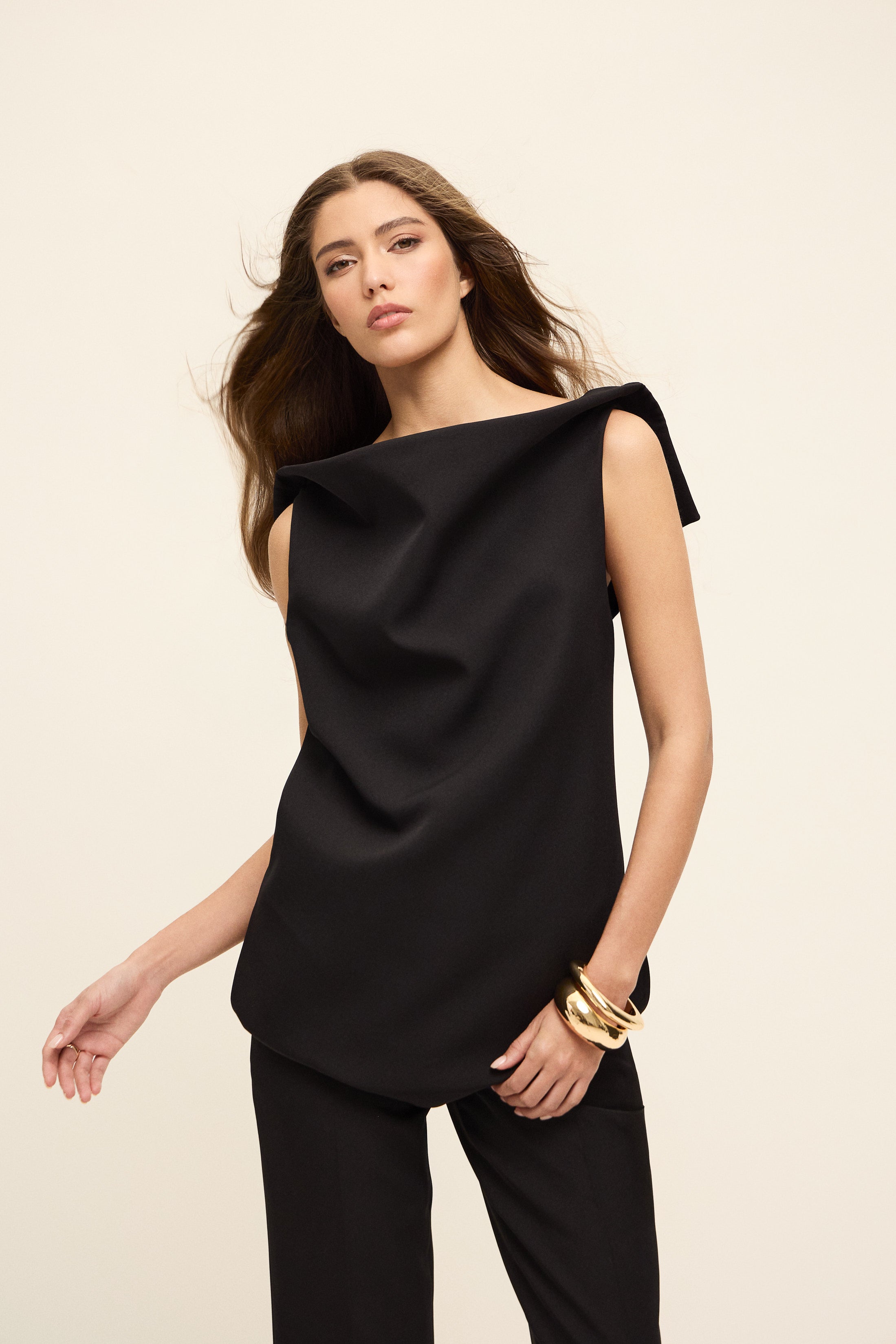 VENICE MİMARİ FORM BLUZ | SİYAH