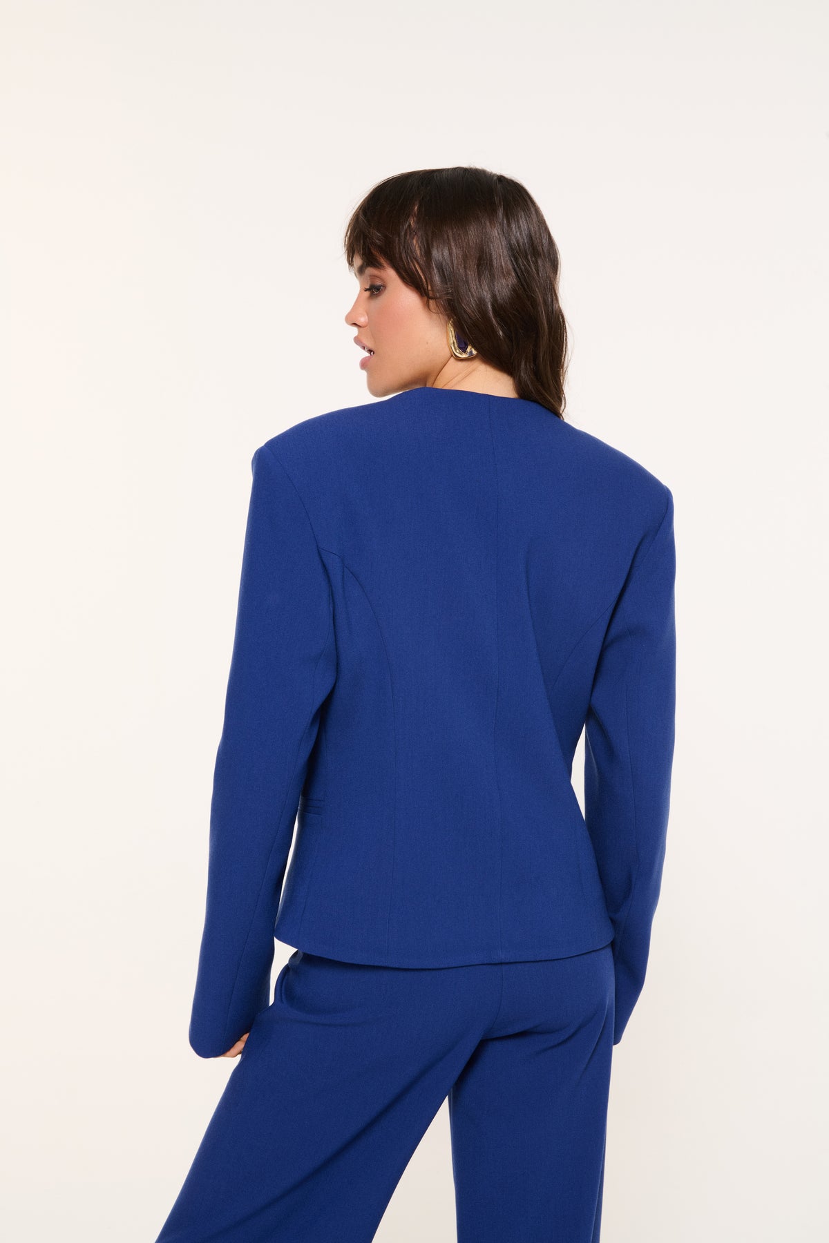 IMPERIAL YAKASIZ CEKET | SAKS MAVİ